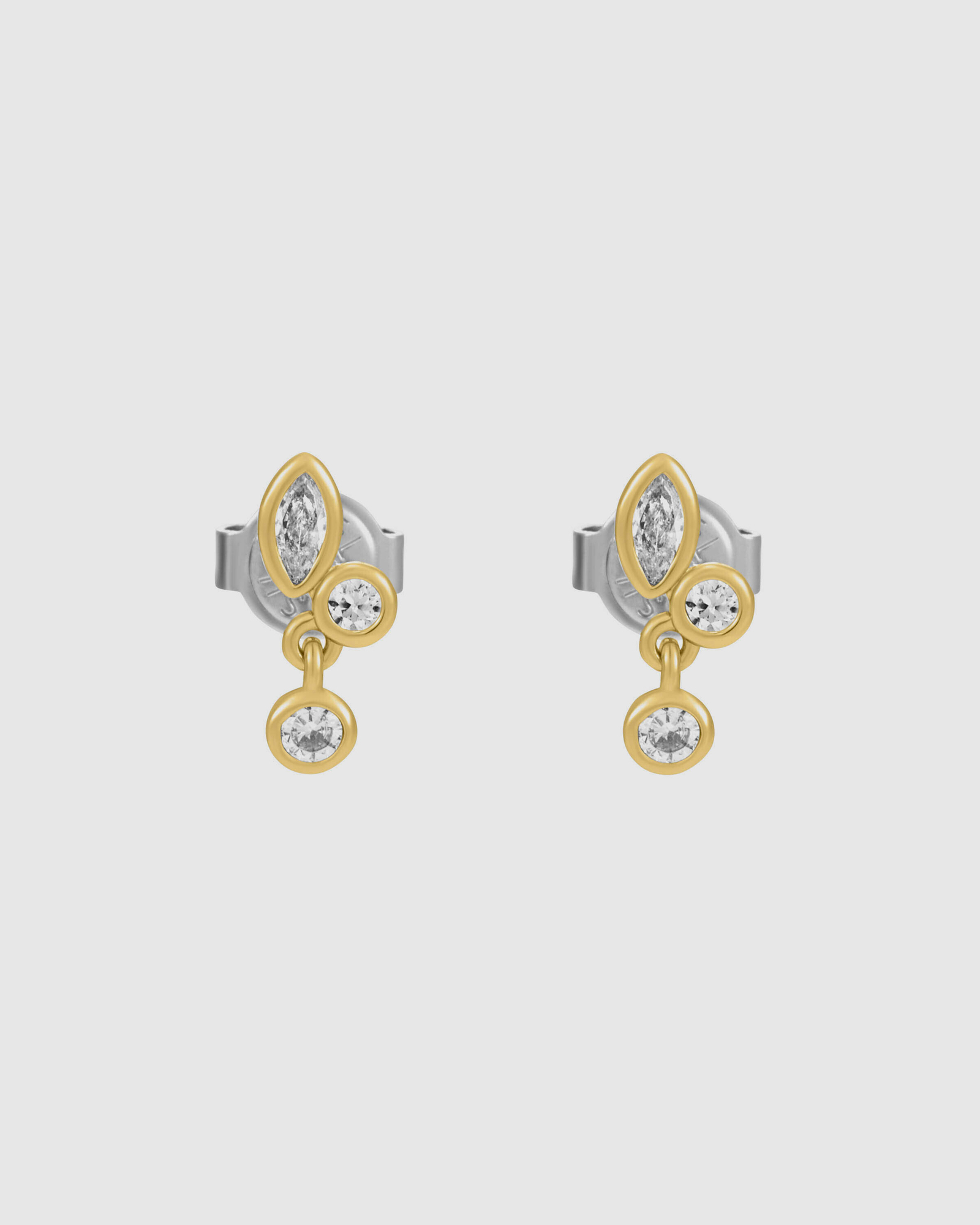Ellis Toi Et Moi Gold-Tone stud Earrings