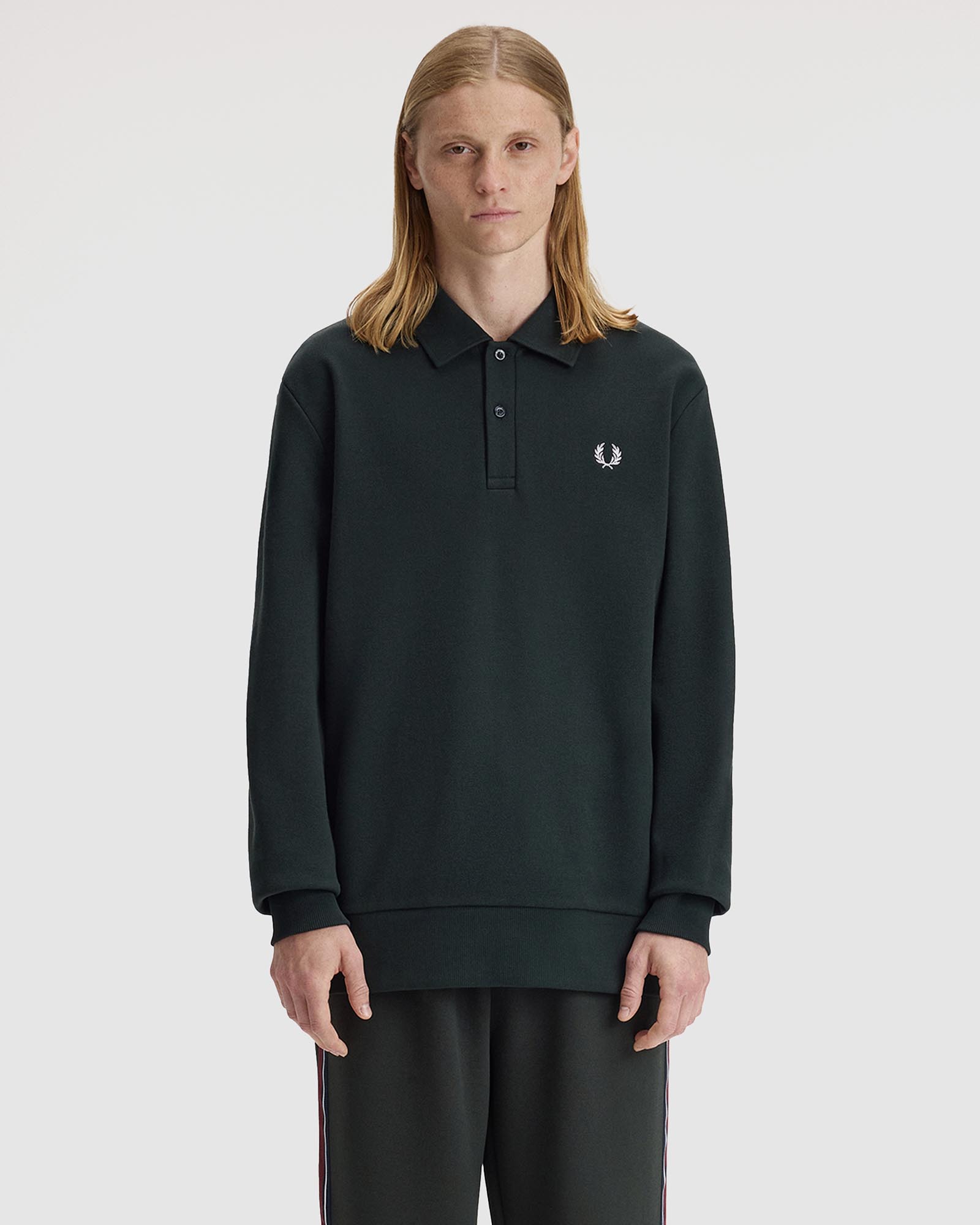 Pique Collard Sweatshirt