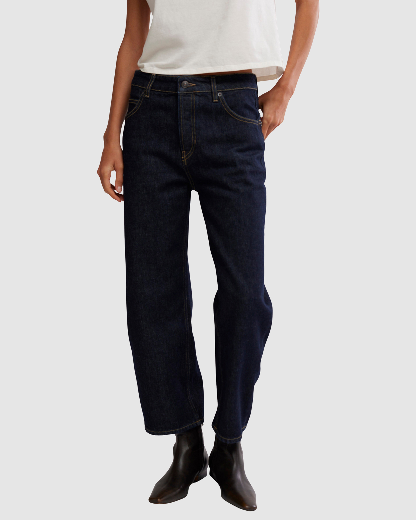 Deep Trance Dropped Boyfriend Jeans
