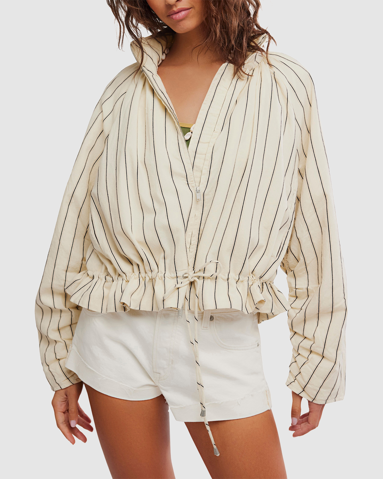 Devon Balloon Stripped Jacket