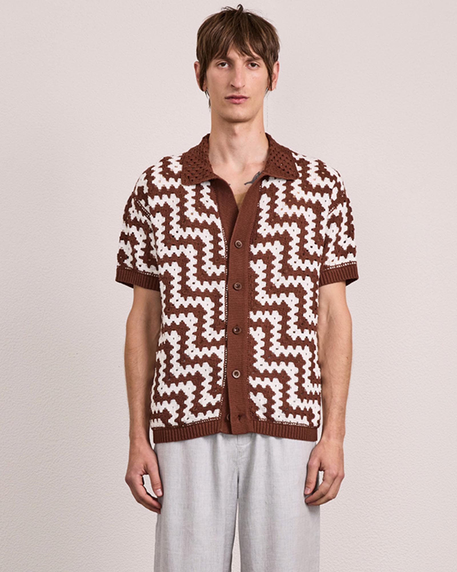 Pinto Cotton Crochet SS Cardigan