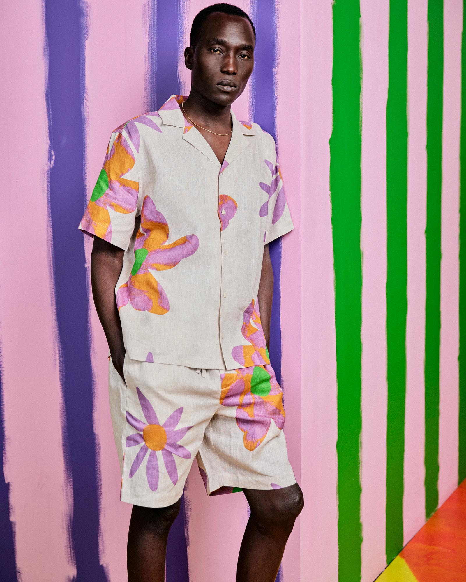 FC X John Booth Felipe Linen Shorts