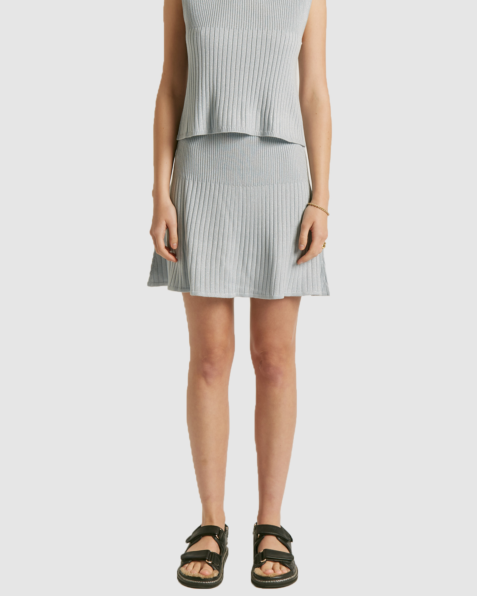 Hartley Lurex Knit Mini Skirt