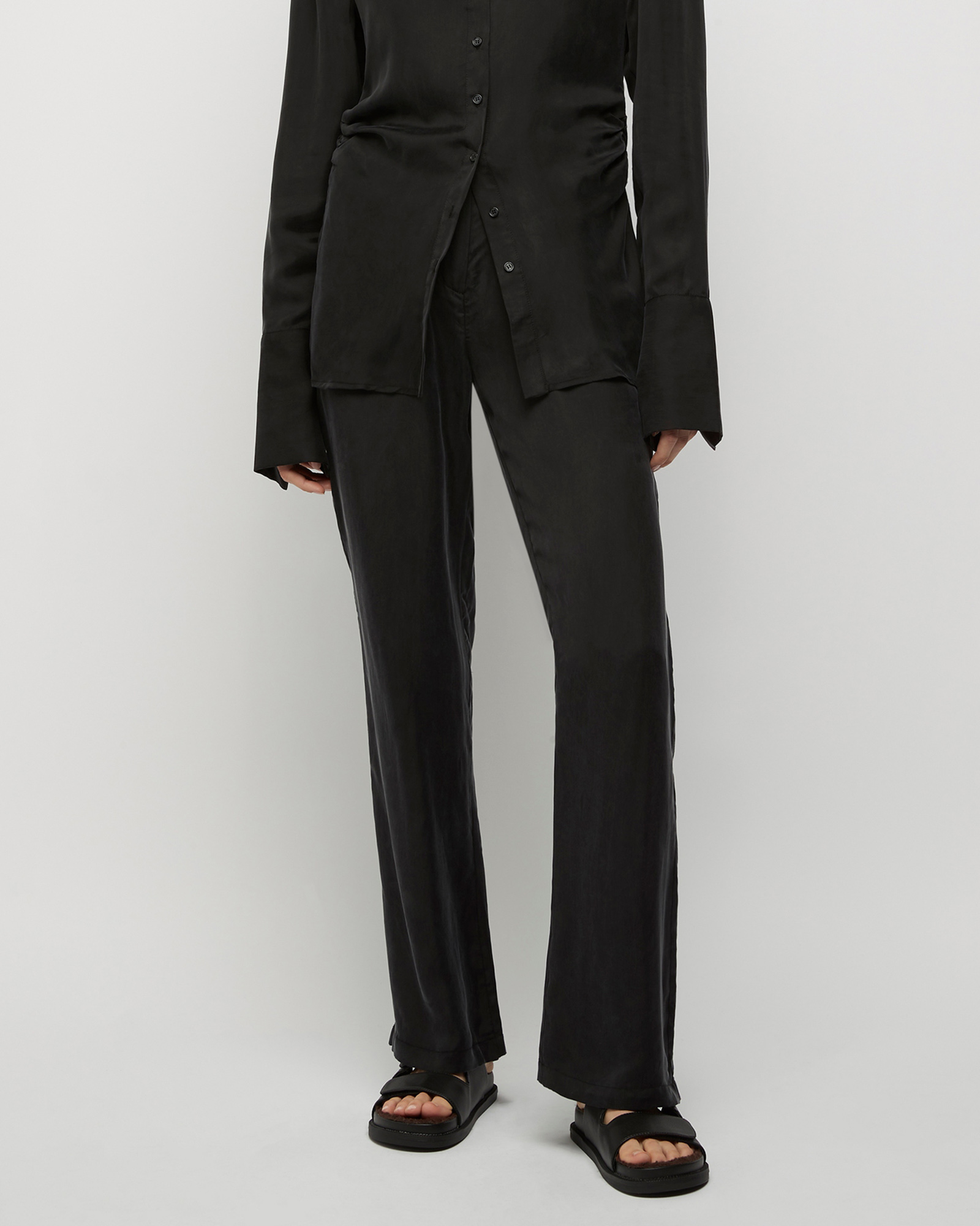 Perle 100% Cupro Straight Trouser