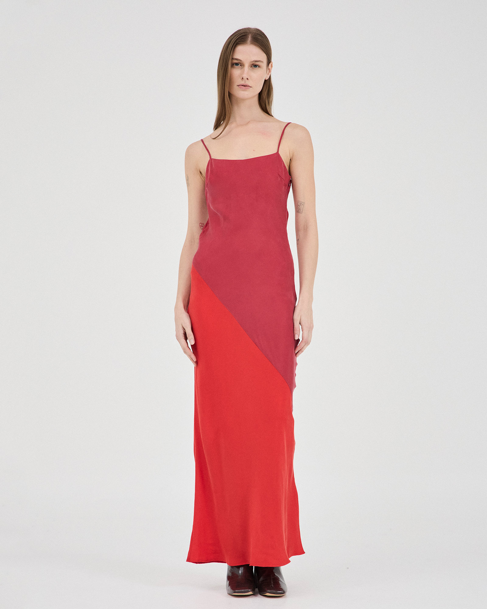 Evelyn Cupro Panel Dress