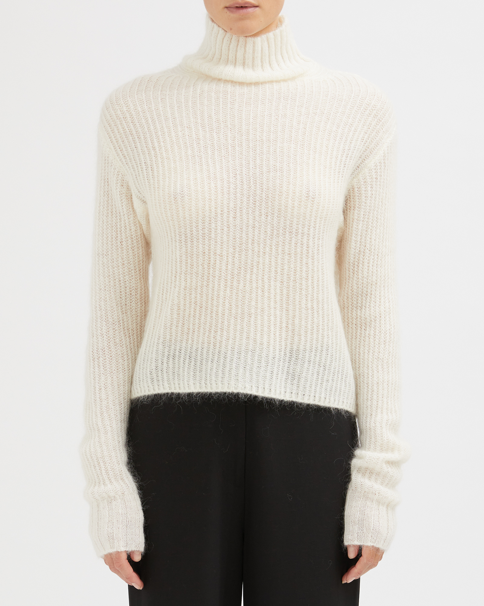 The Mohair-Wool High Neck Knit