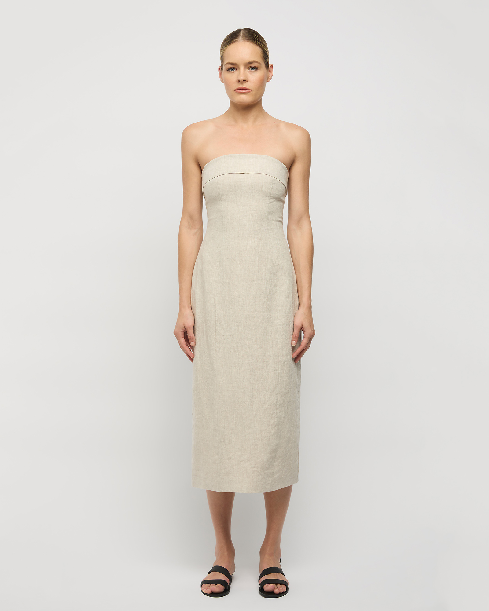 Jill Linen Midi Dress