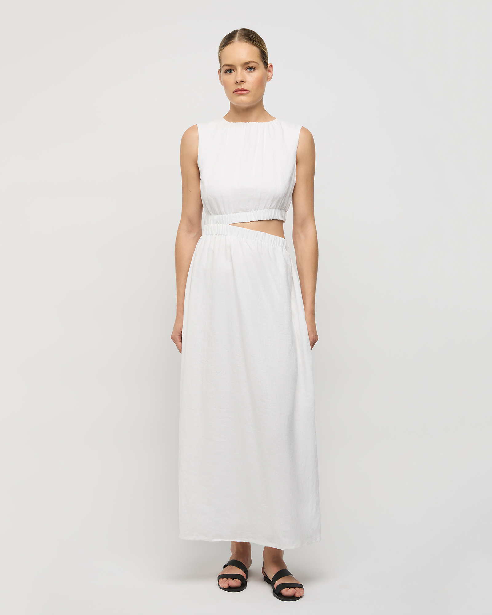Camile Linen Cut-out Dress