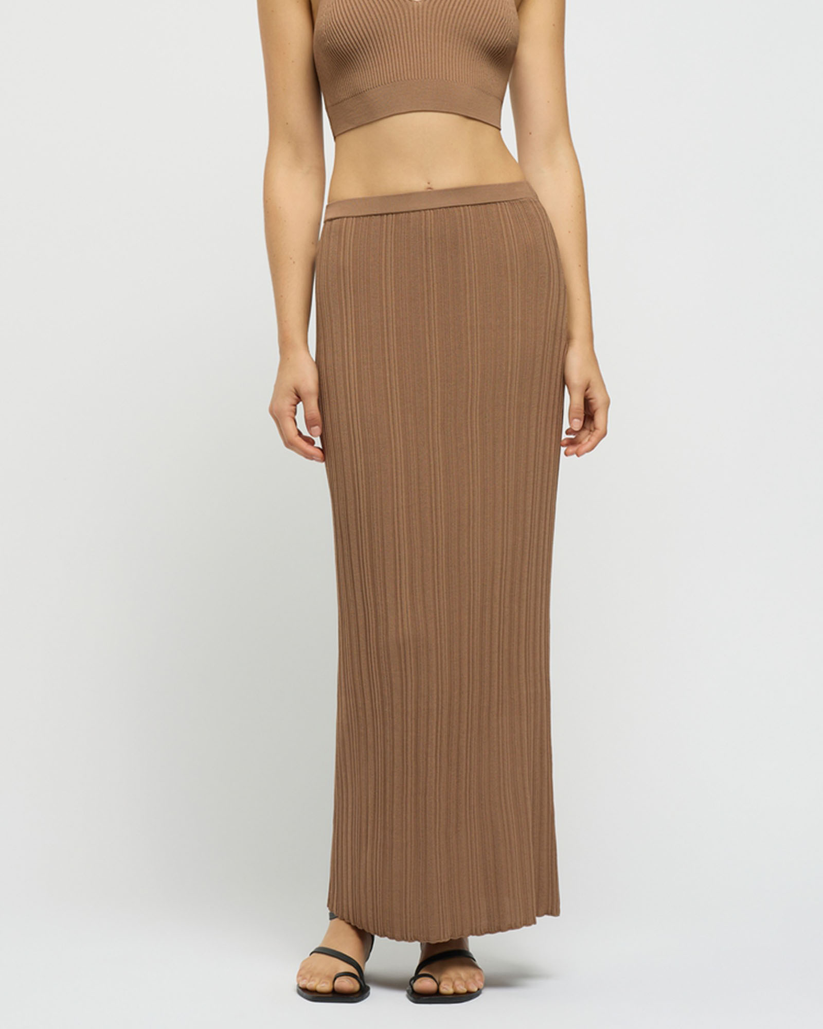 Reflection Ribbed Knit Skirt