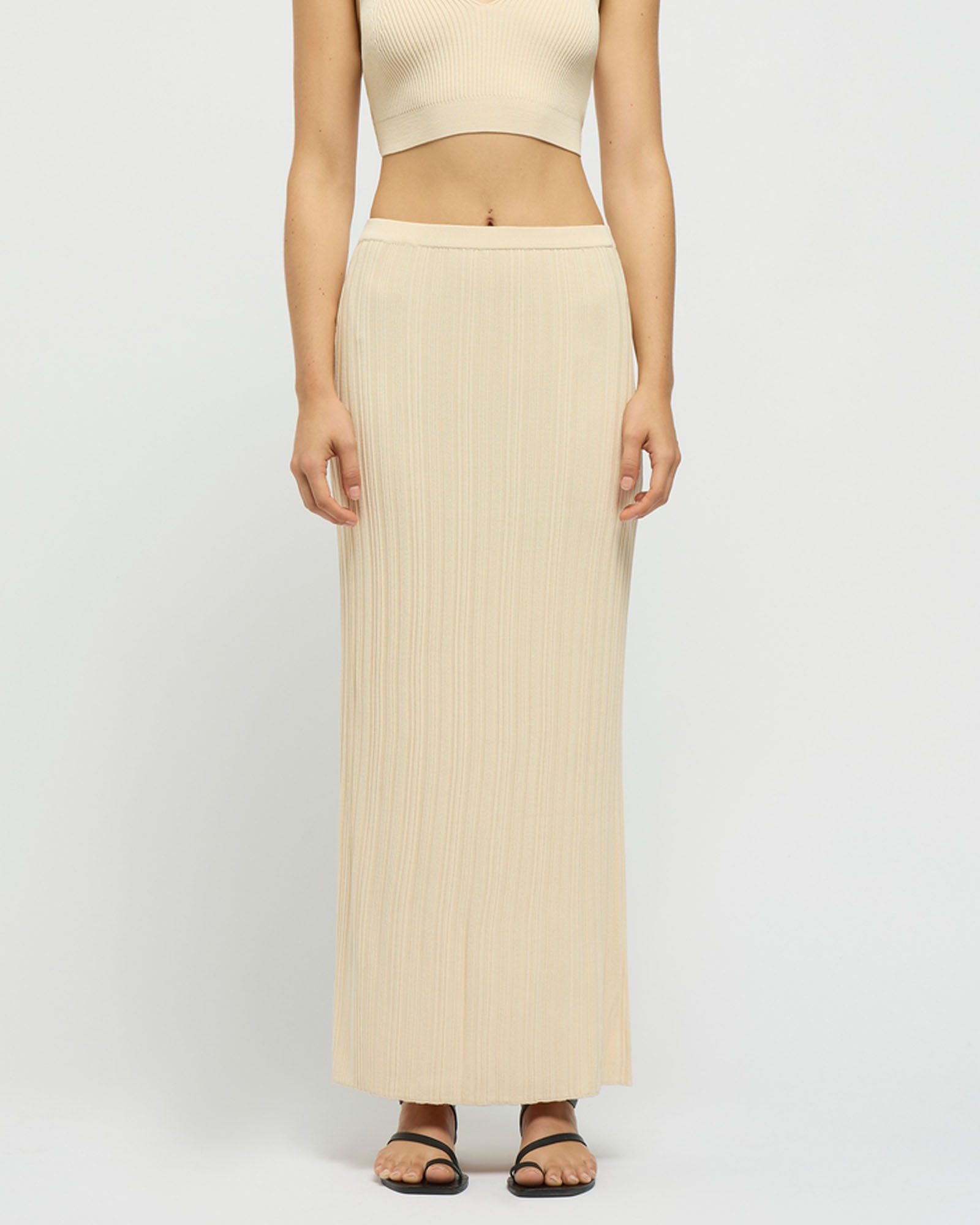 Reflection Ribbed Knit Skirt