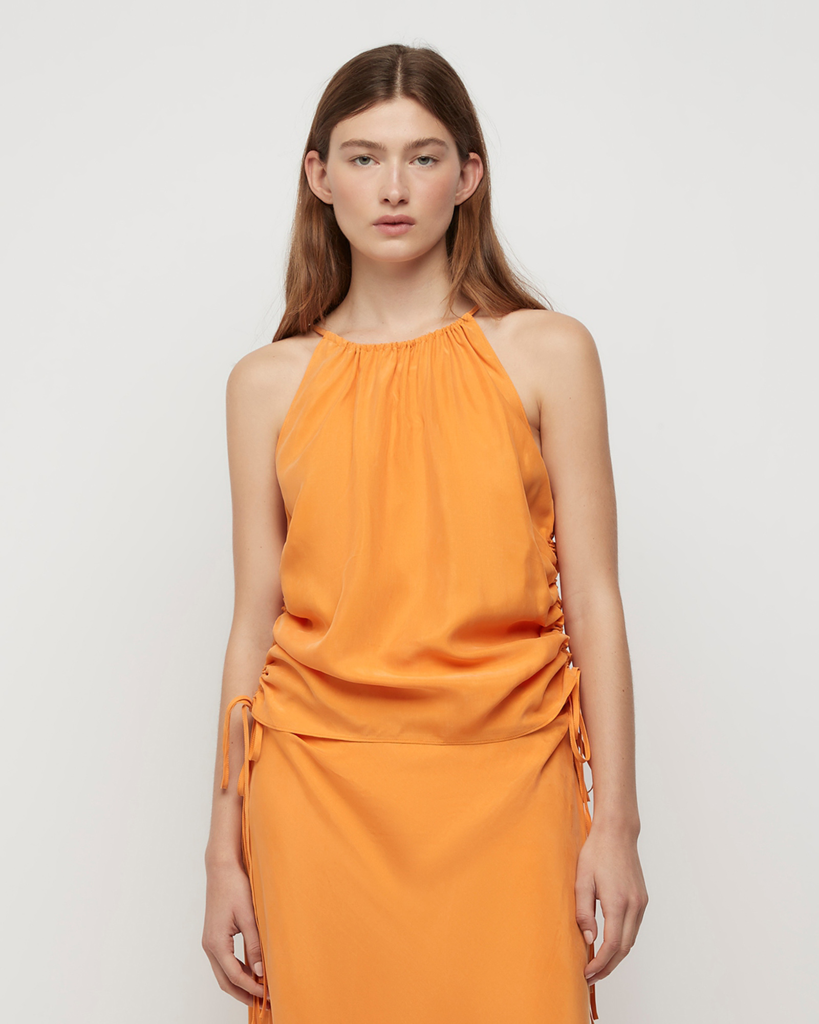 Andree Cupro Ruched Top