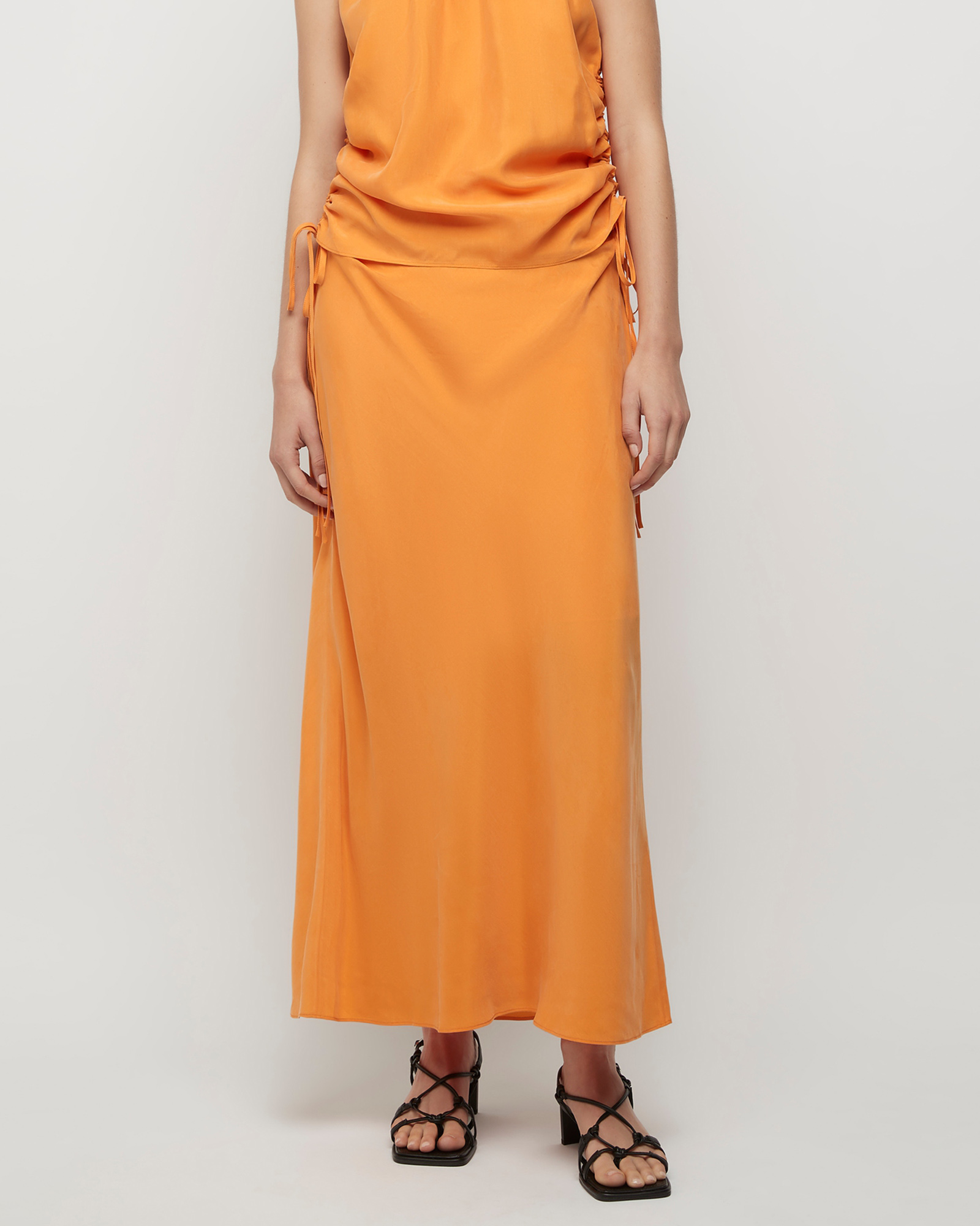 Andree Cupro Ruched Skirt