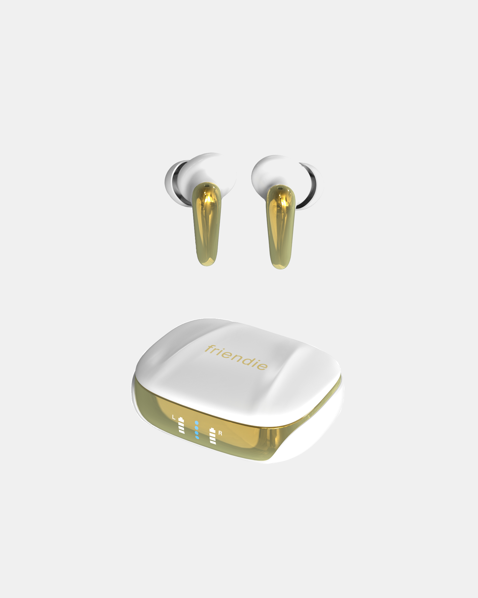 AIR Focus ANC Pearl White and Gold Noise Cancelling Earbuds (True Wireless In Ear Headphones)