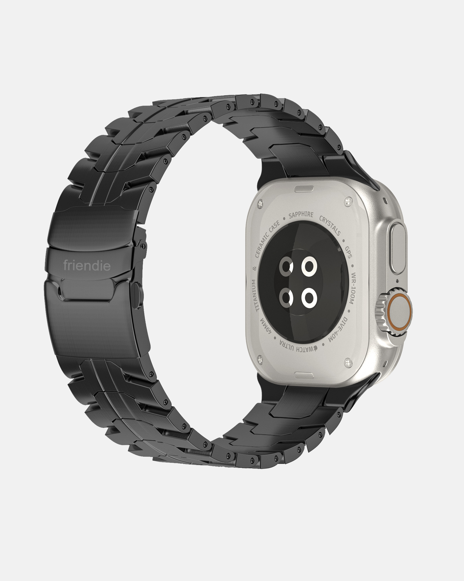Stainless Steel Link Bracelet Band (Ultra Style) Darwin Ultra Apple Watch Compatible