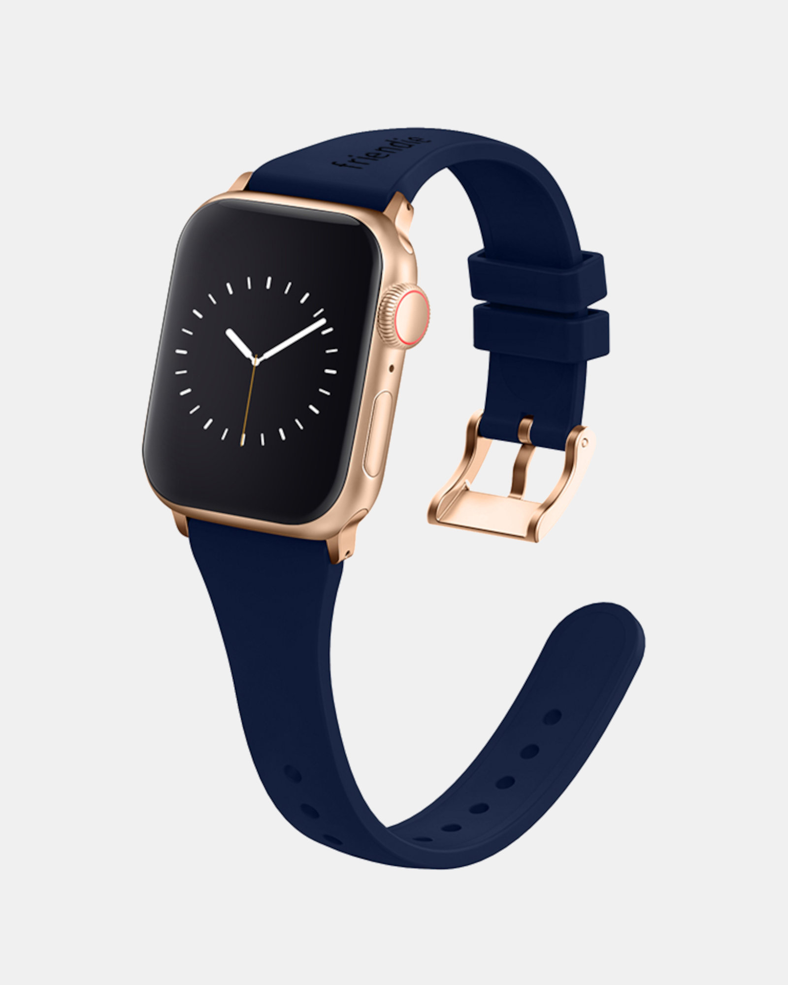 Slim Silicone Band with Classic Gold Buckle – The Gippsland – Apple Compatible