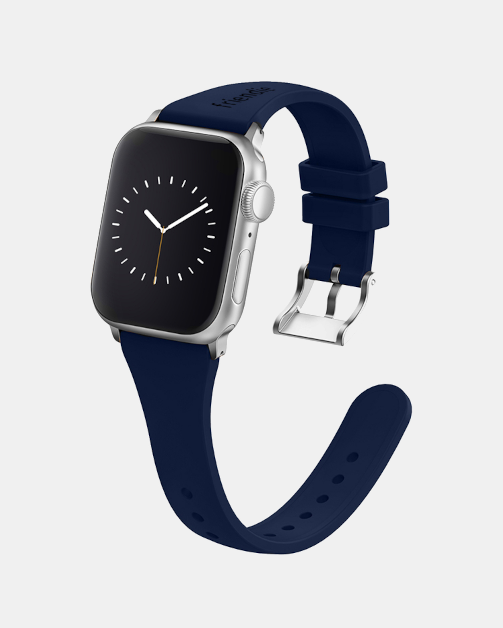 Slim Silicone Band with Classic Silver Buckle – The Gippsland – Apple Compatible