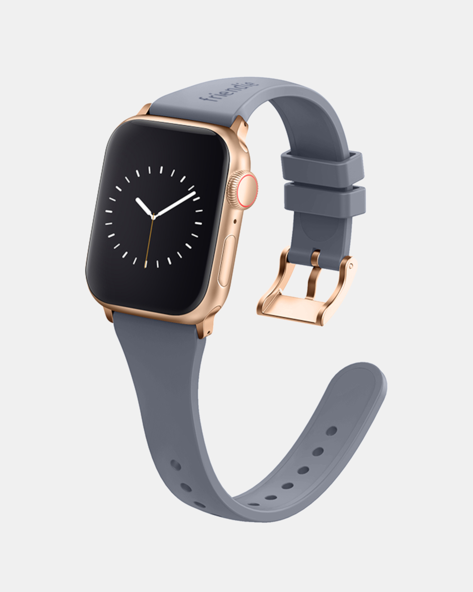 Slim Silicone Band with Classic Gold Buckle – The Gippsland – Apple Compatible