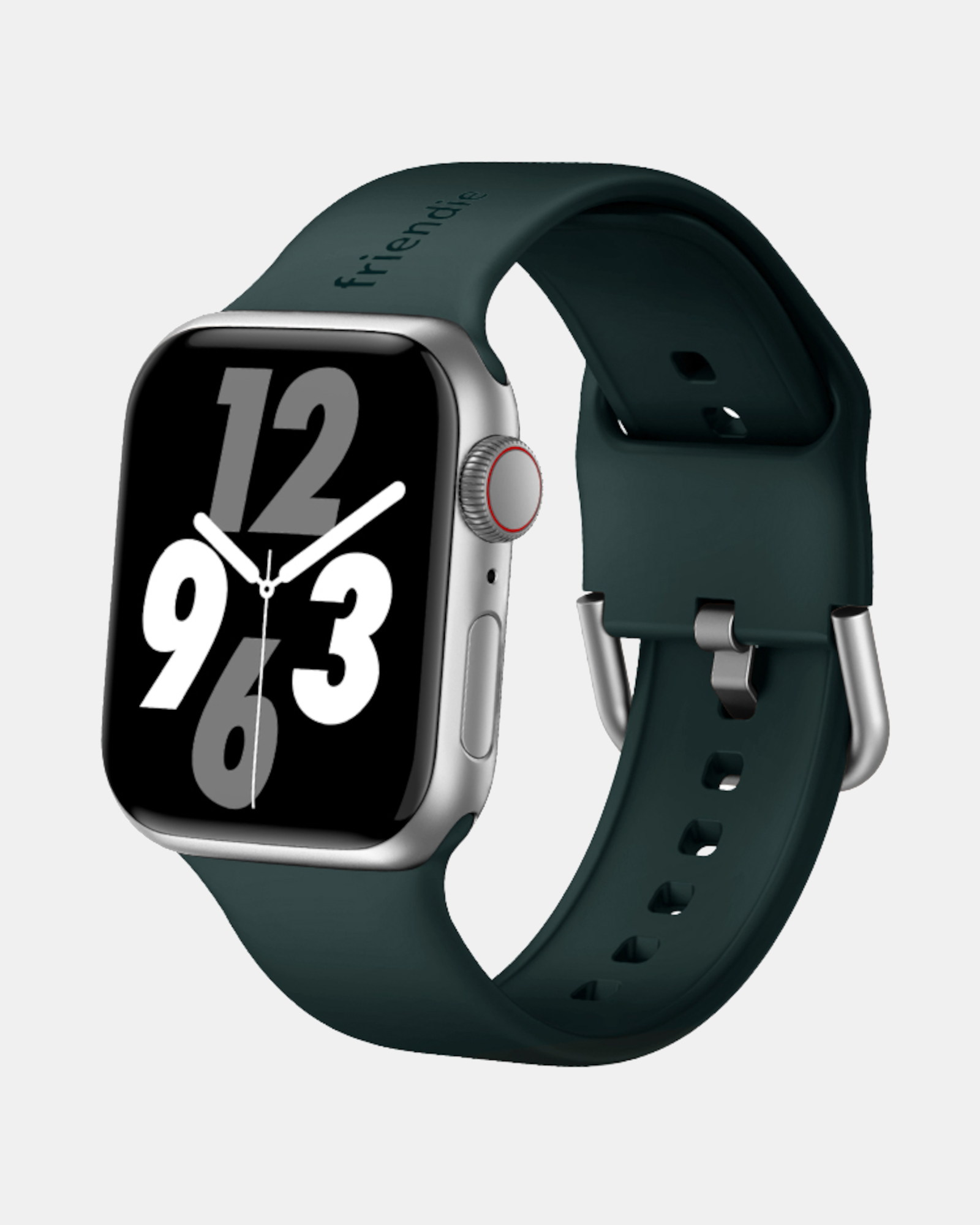 Silicone Band with Modern Silver Buckle – The Byron – Apple Compatible