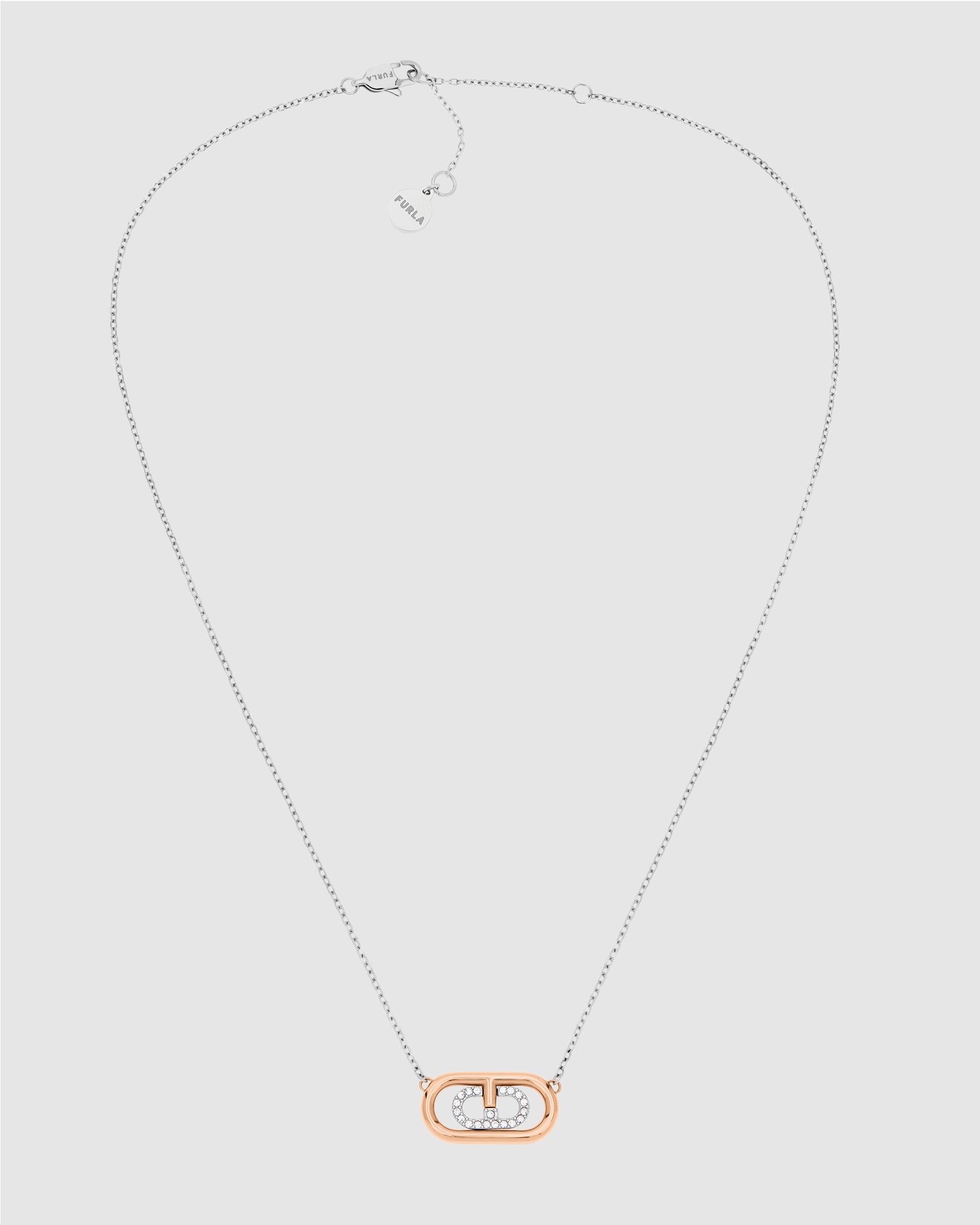Ooh Silver and Rose-Tone Necklace