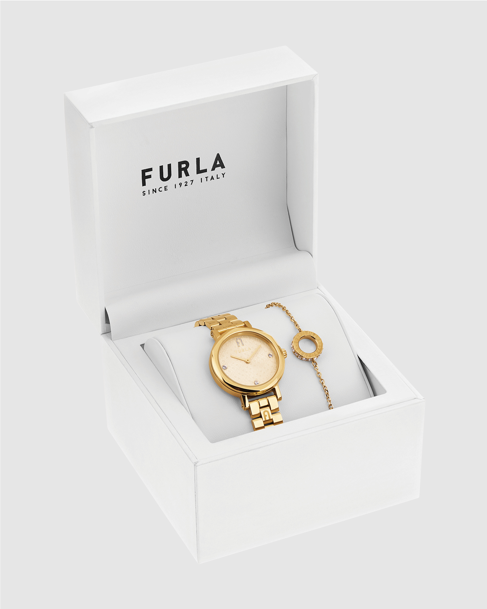 Petite Shape Gold-Tone Watch & Bracelet Gift Set