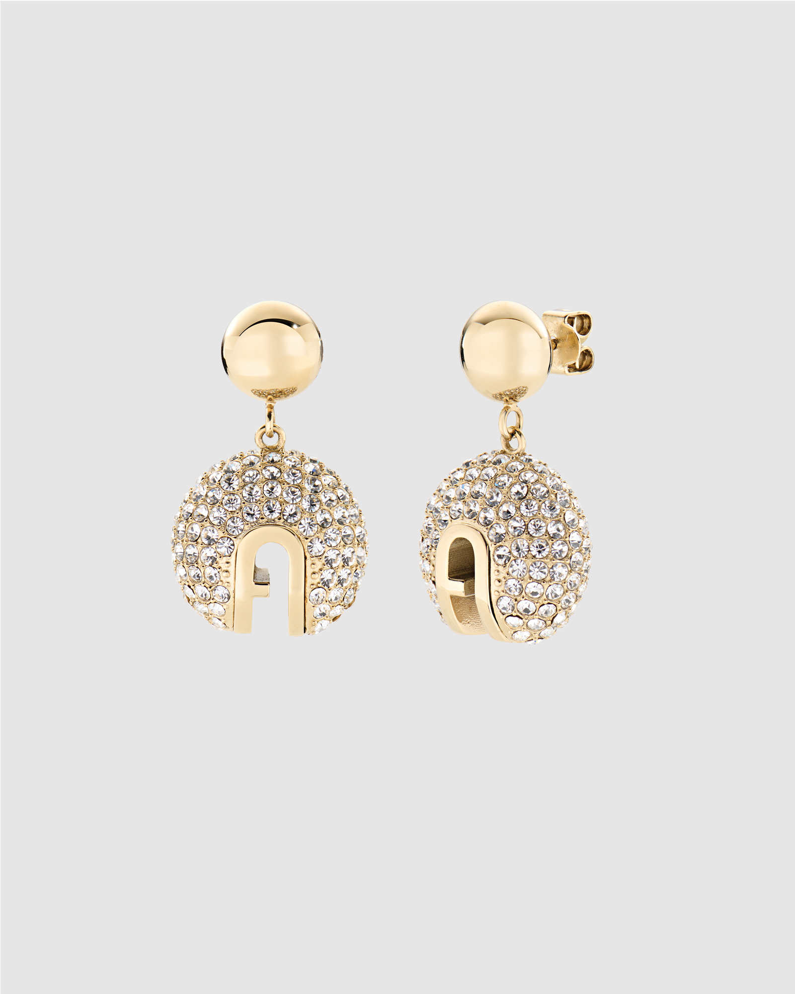 Furla Flow Crystal Gold-Tone Earrings