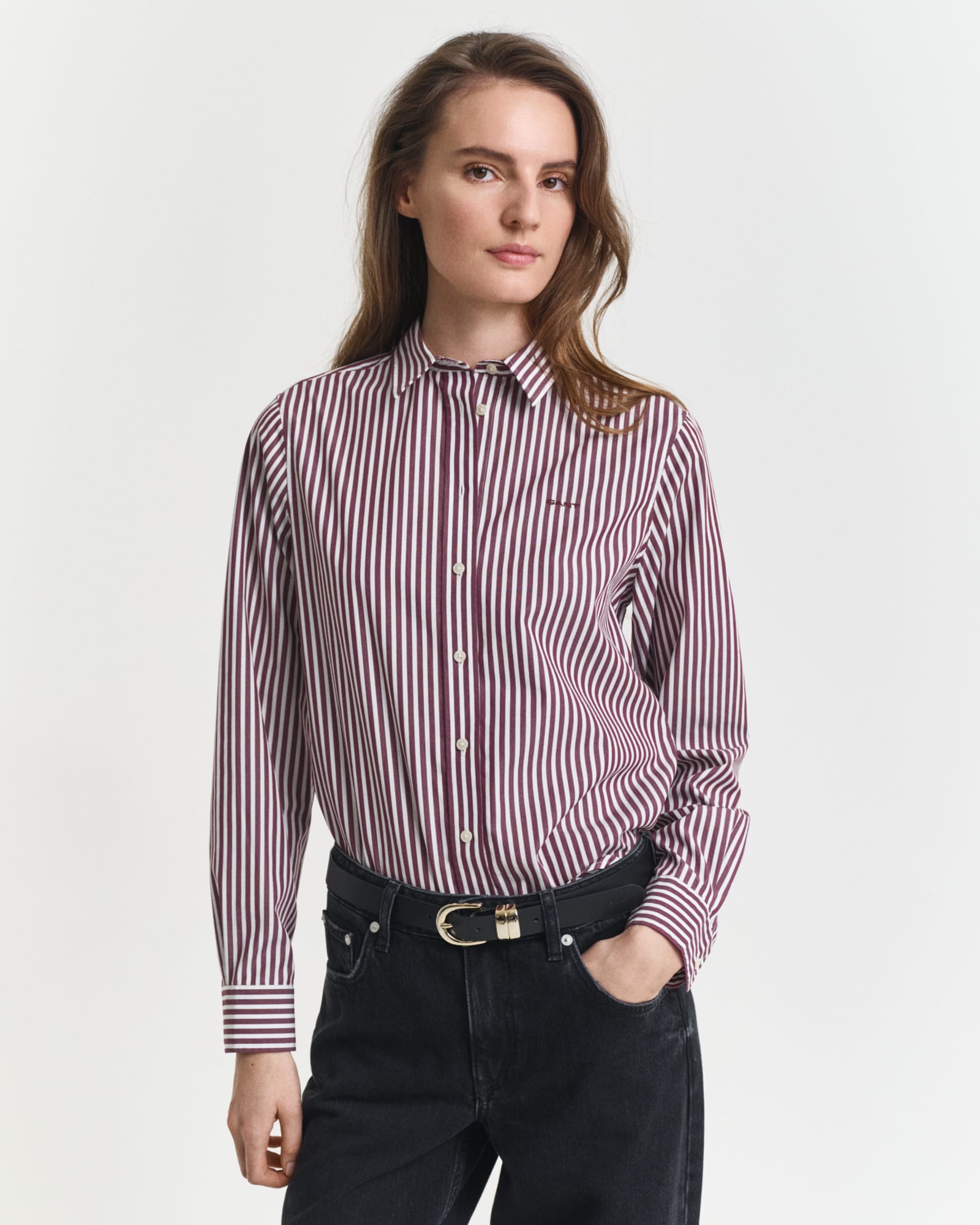 Regular Fit Striped Poplin Shirt