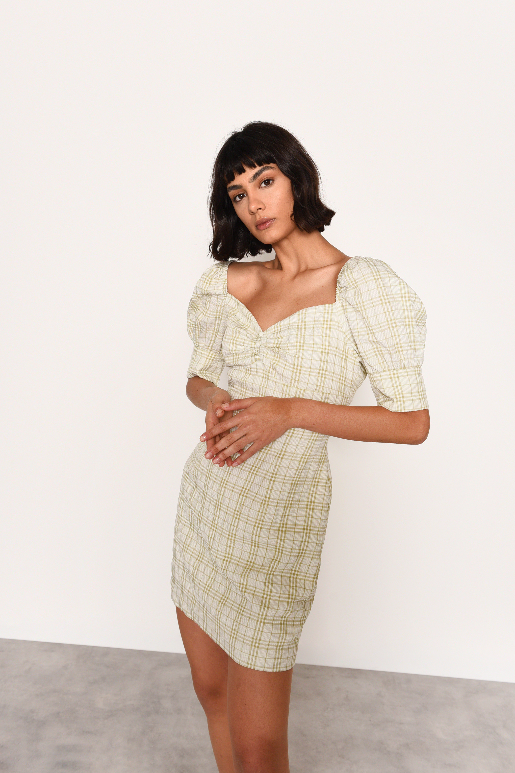 Puff Sleeve Mini Dress