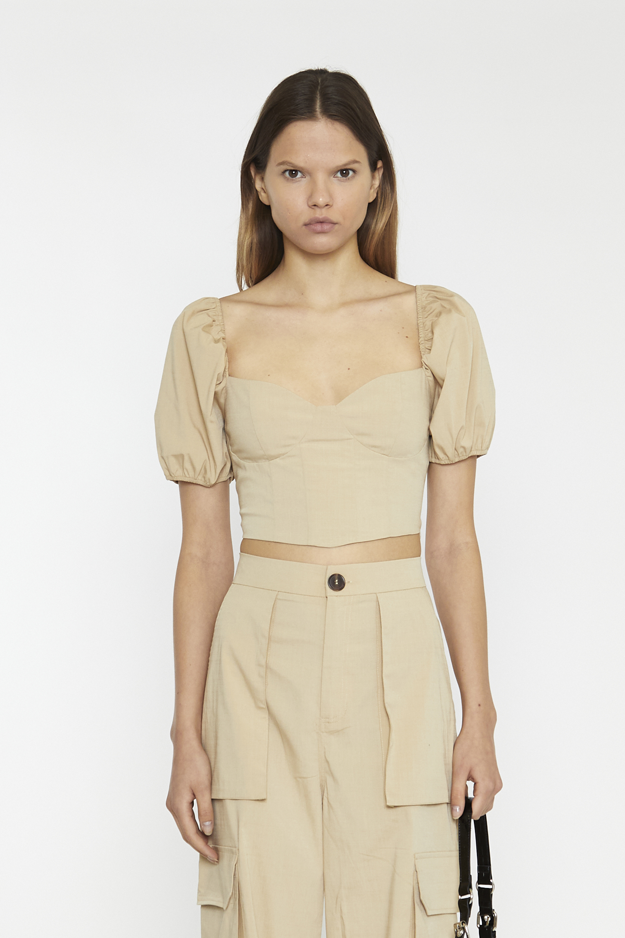Puff Sleeve Corset Top