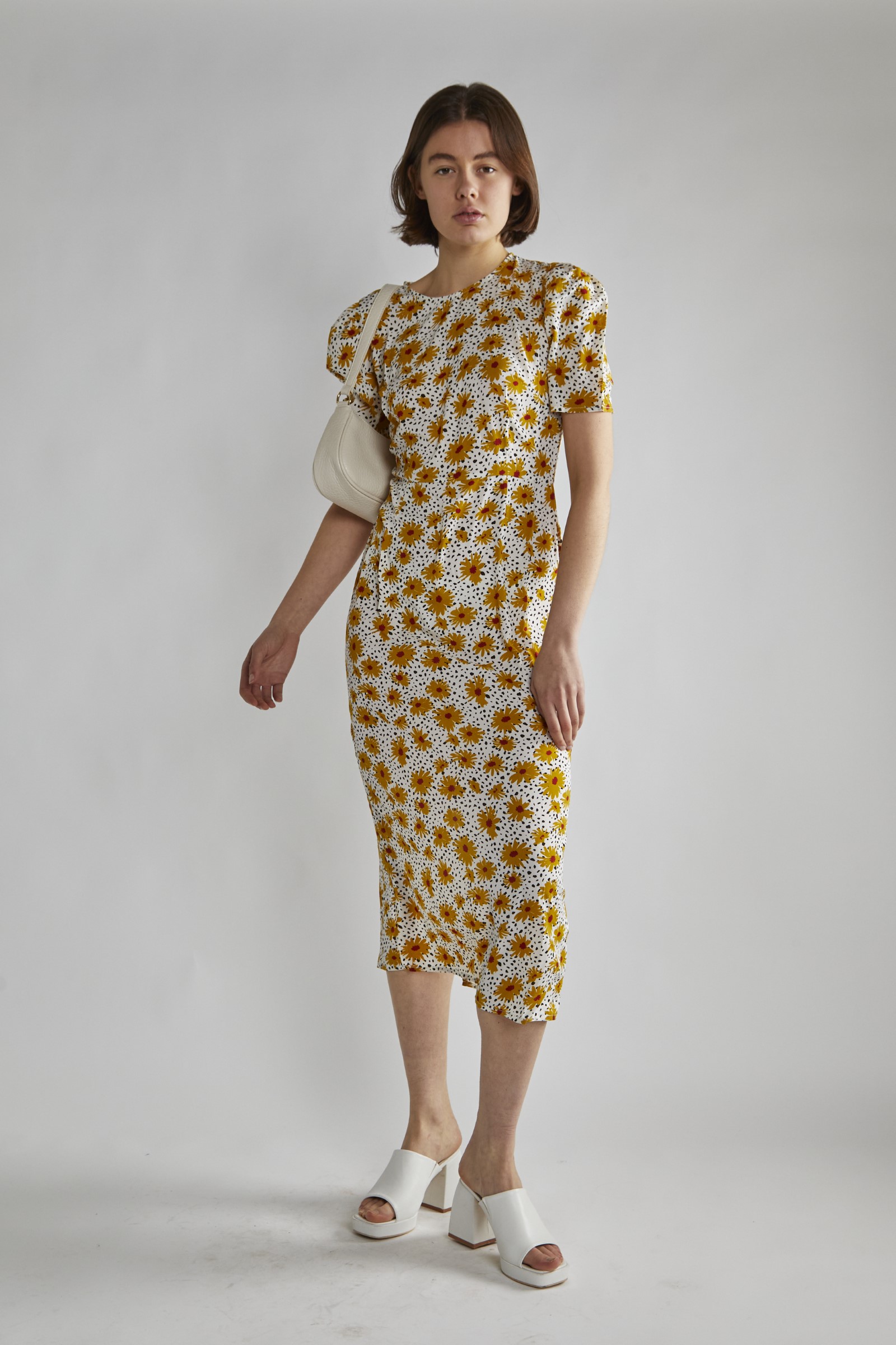 Fitted Midi Tea Dress