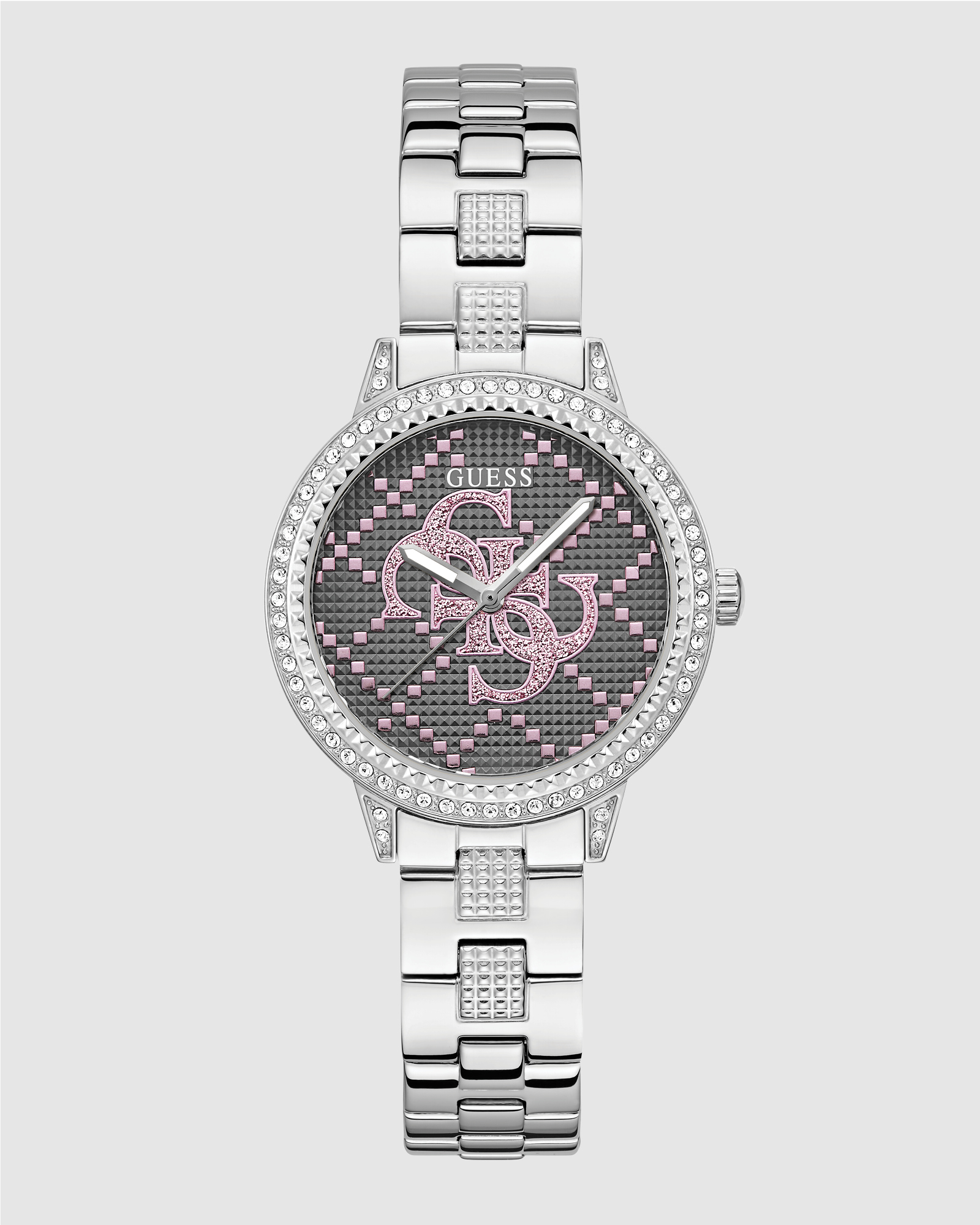 Guess G Lace Ladies Silver Tone Analogue Watch
