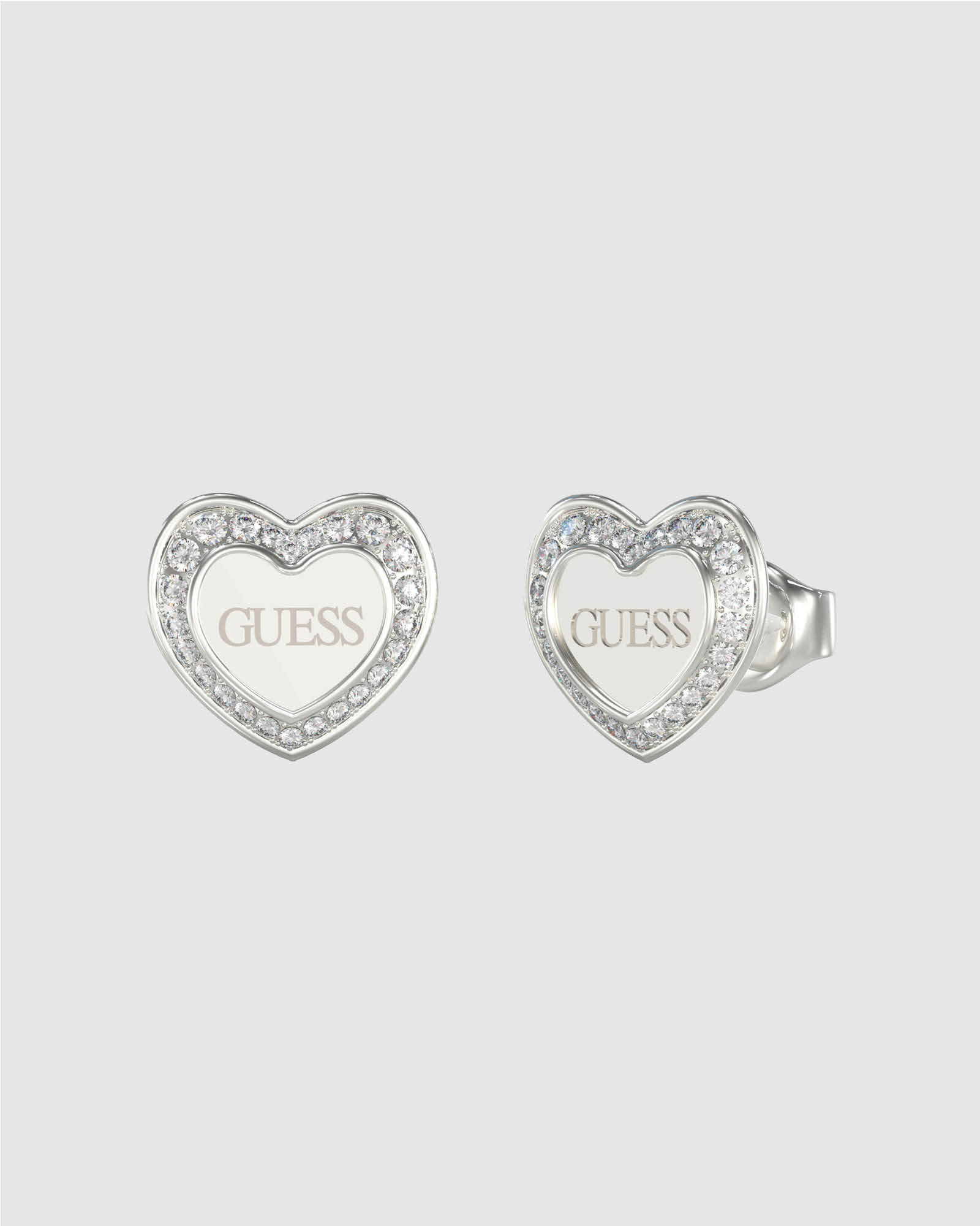 Amami Silver Tone Stud Earrings