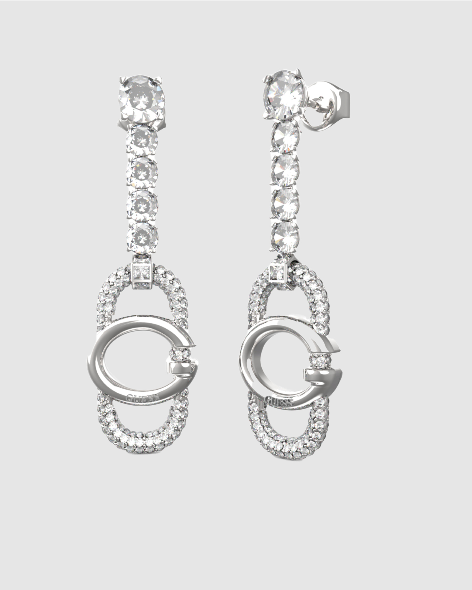Silver-Tone Oh My G Pendant Earrings