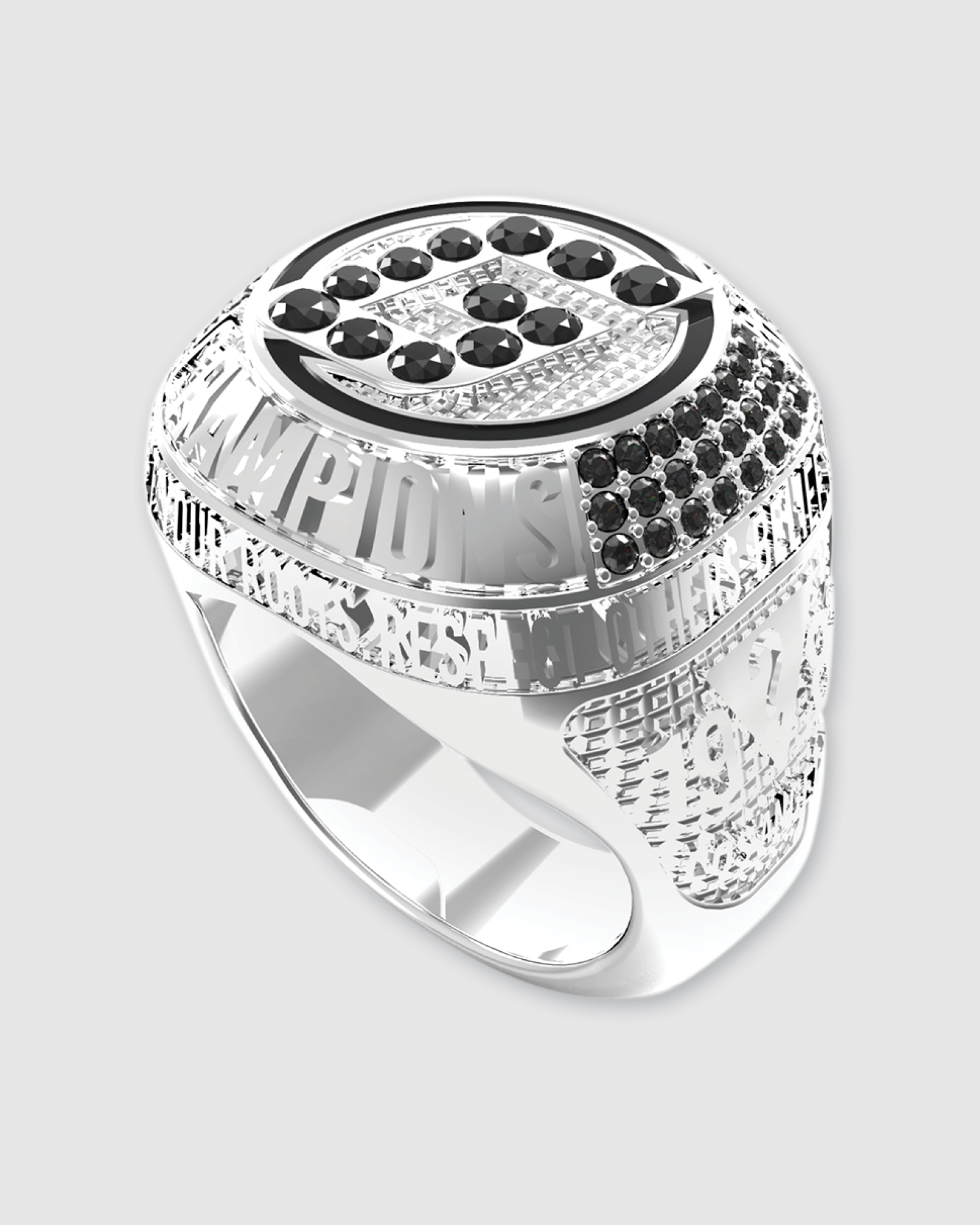 Guess G Coin Silver Tone Ring 66