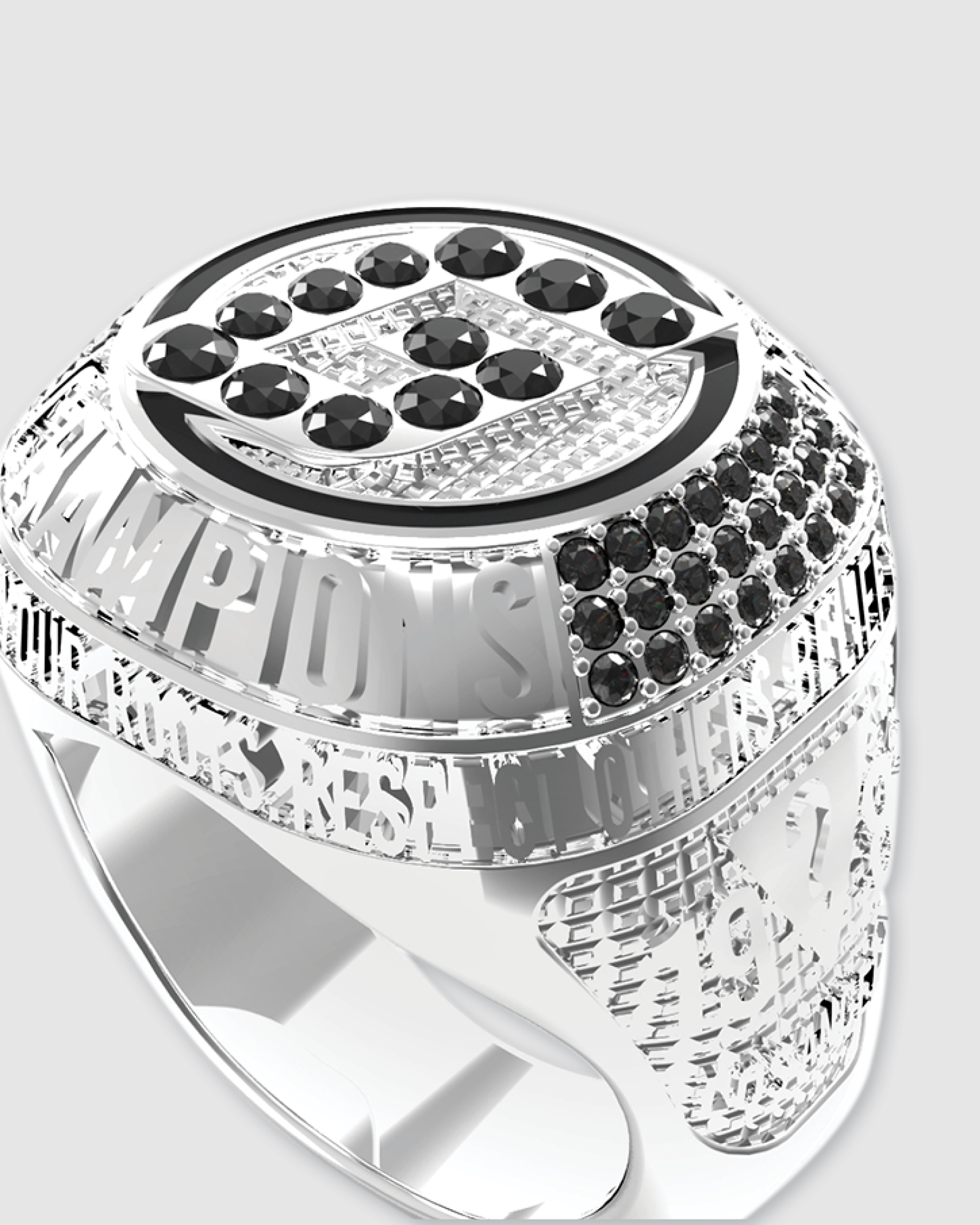 Guess G Coin Silver Tone Ring 60