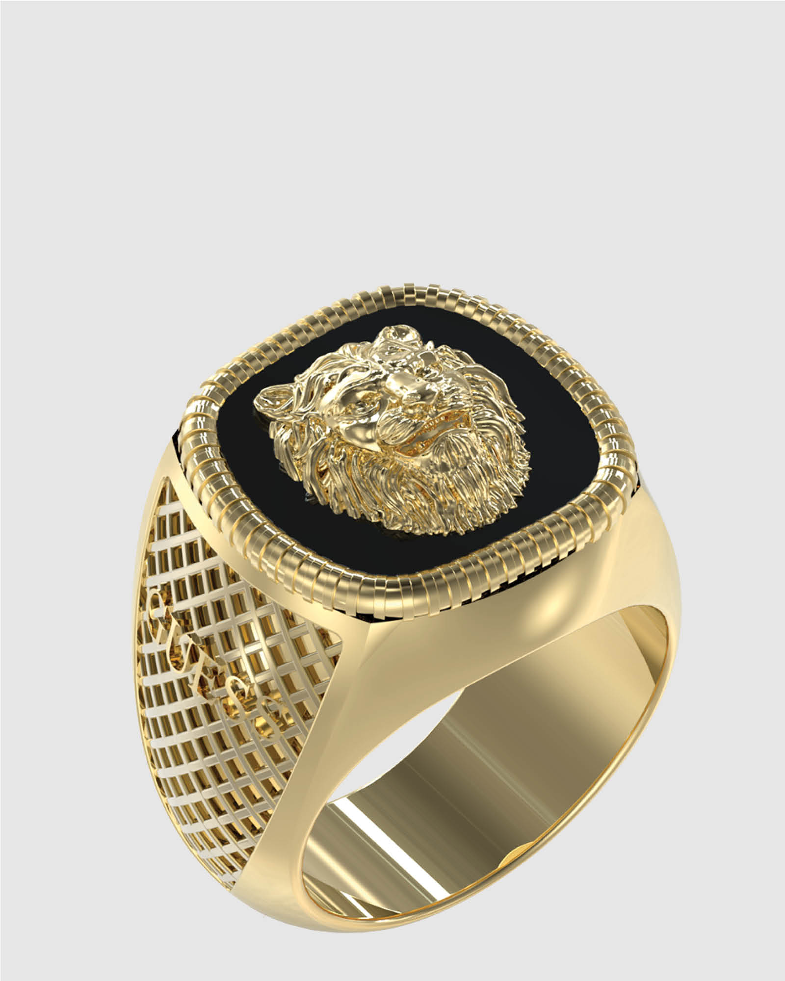 Lion King Ring - Gold Tone & Black 62