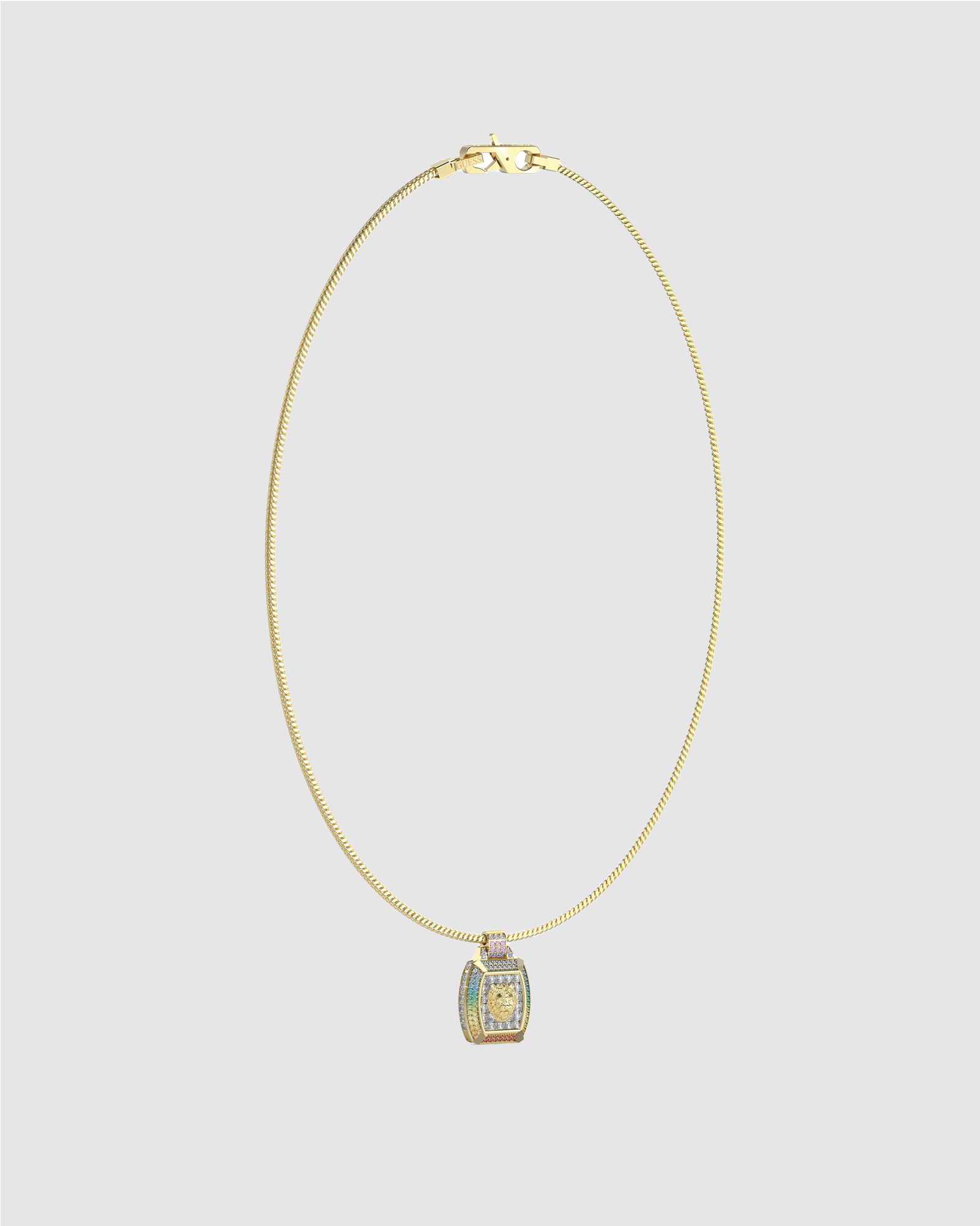 53mm Lion Pave Charm Necklace