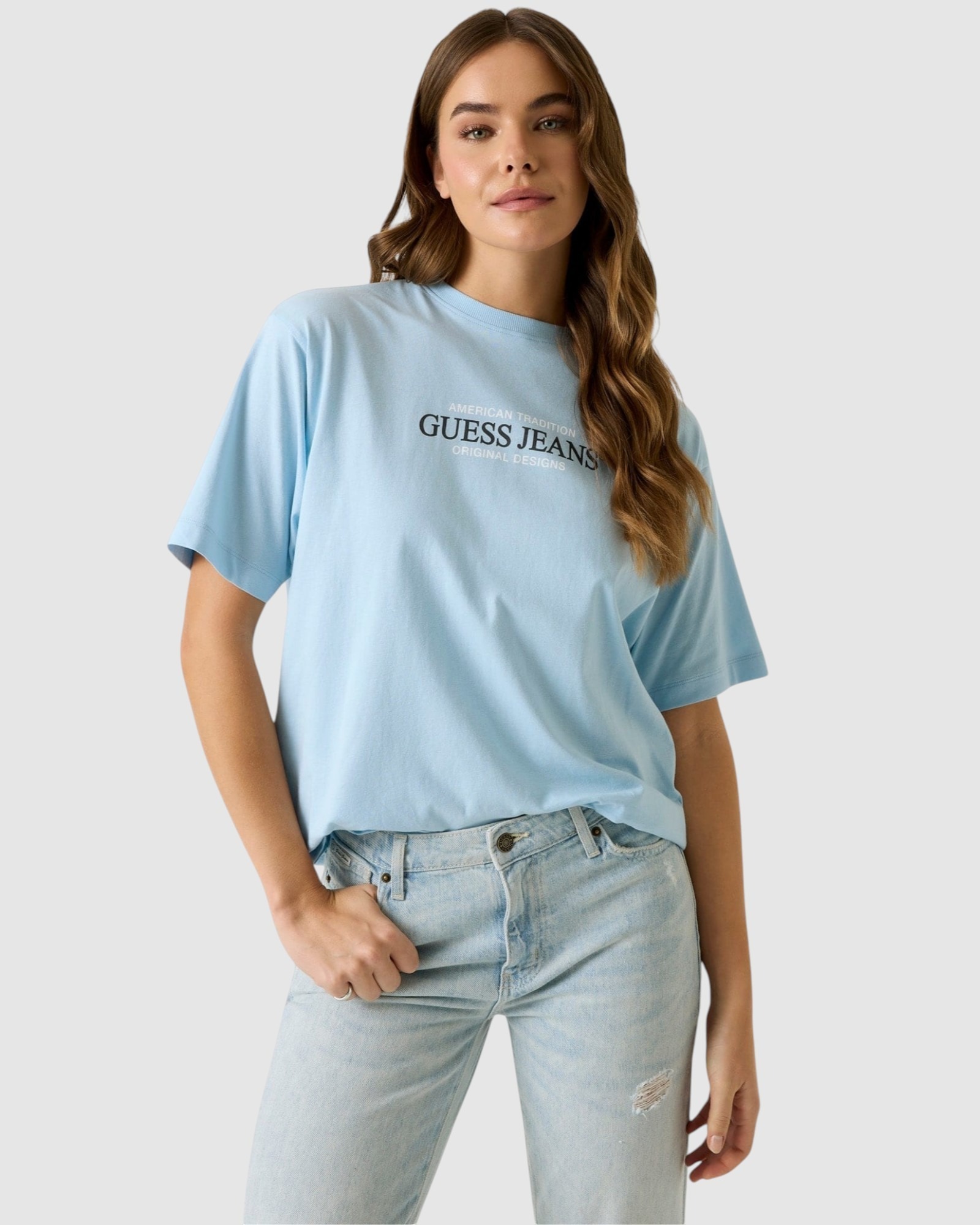GUESS JEANS Short Sleeve American Tradition Oversized T-Shirt