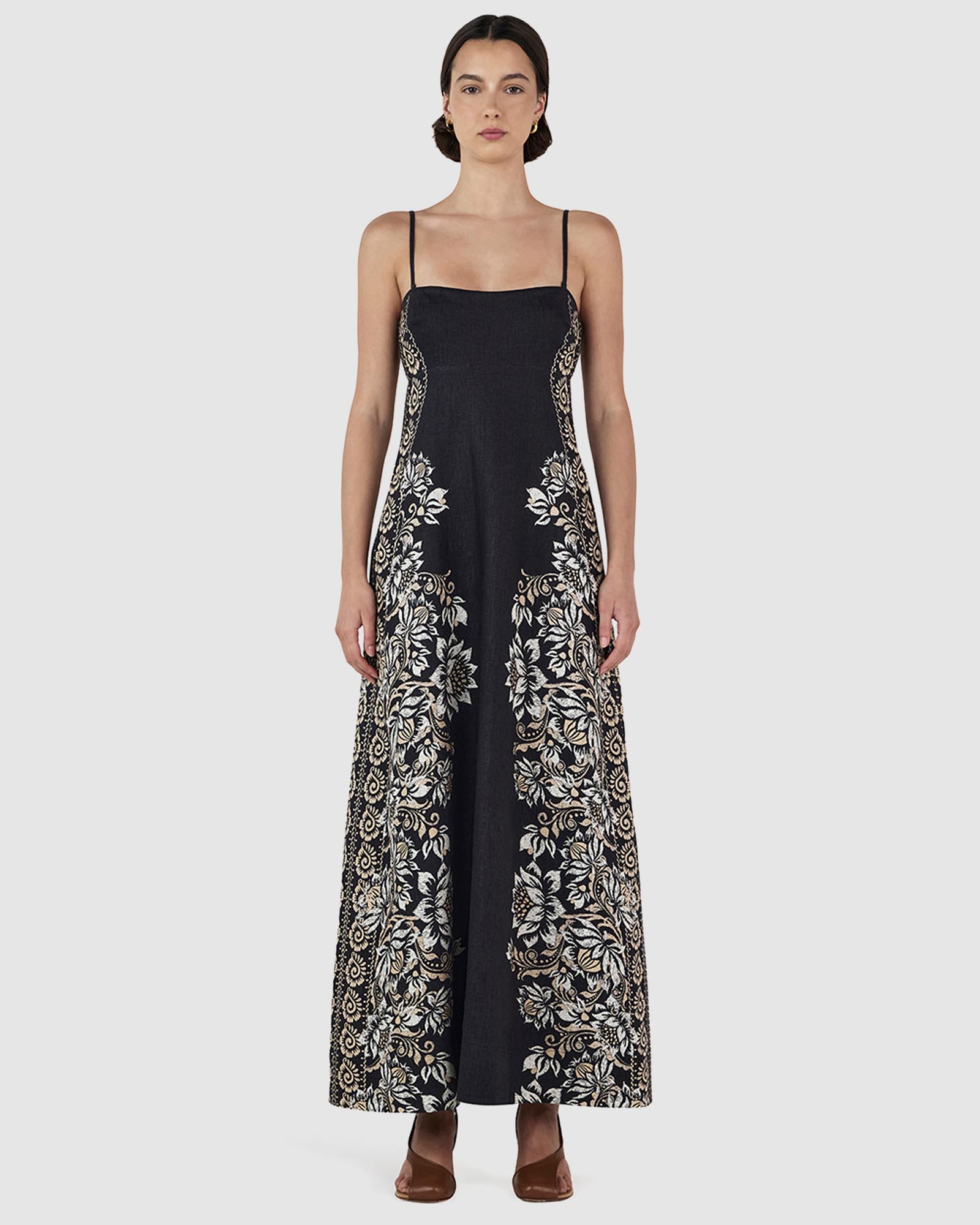 Alida Linen Maxi Dress