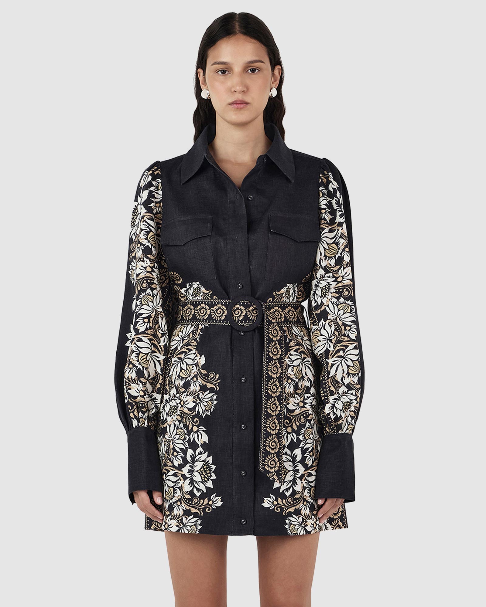 Constance Linen Mini Dress