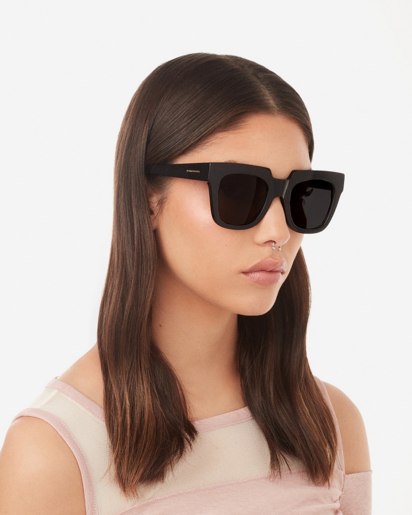 HAWKERS - Diamond Black Dark ROW X Sunglasses for Men and Women UV400