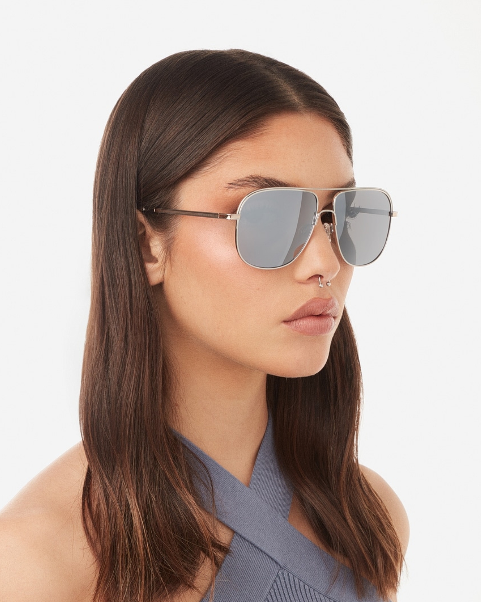 HAWKERS - Silver Chrome TEARDROP Sunglasses for Men and Women UV400