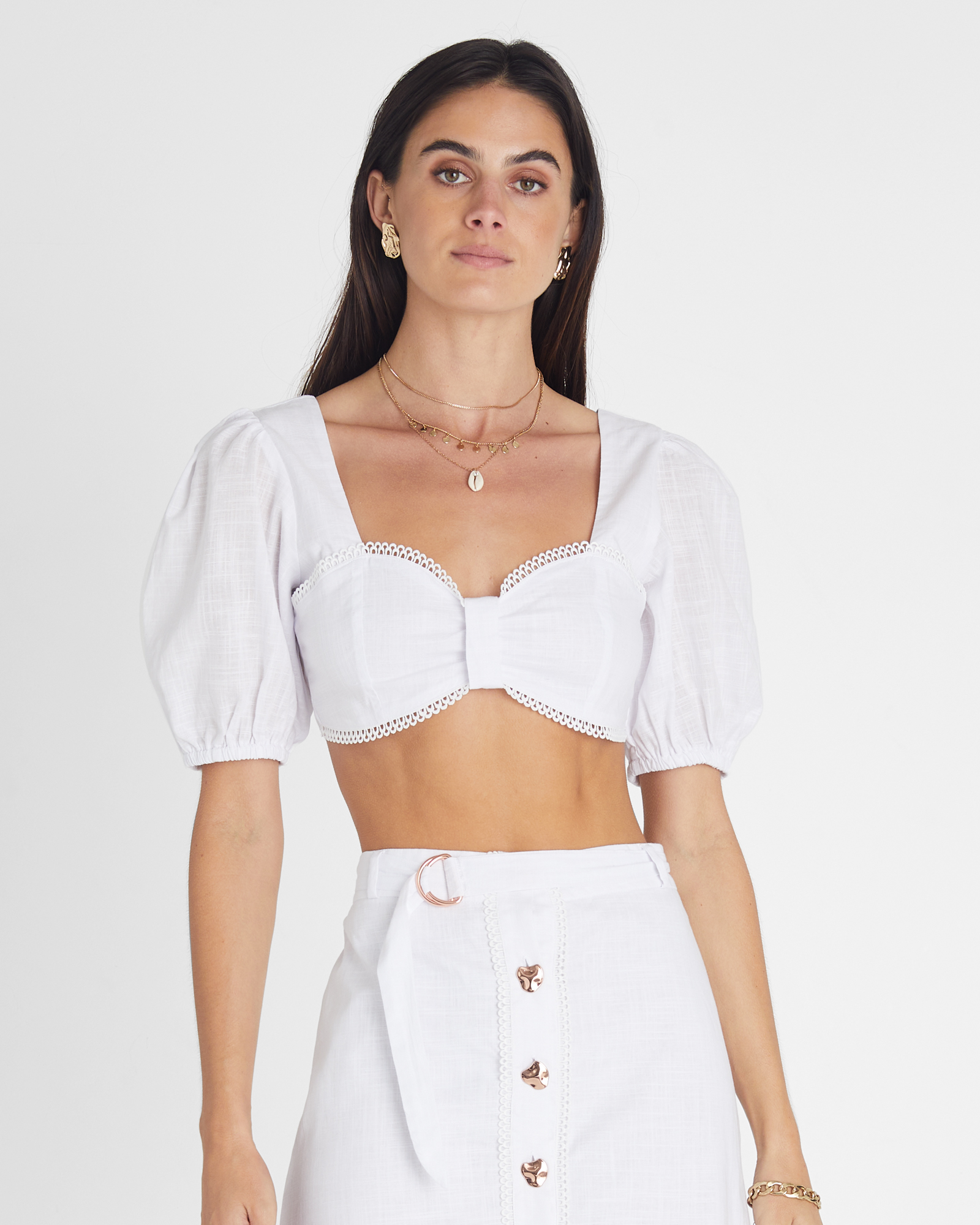 Pearl Lace Crop
