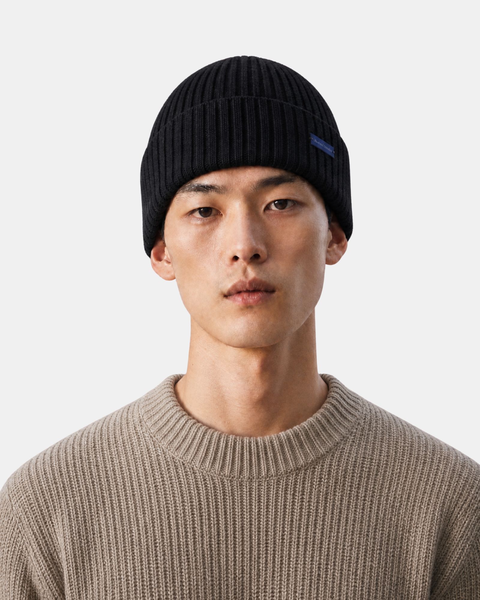HENRY BUCKS Merino Wool Beanie BLACK