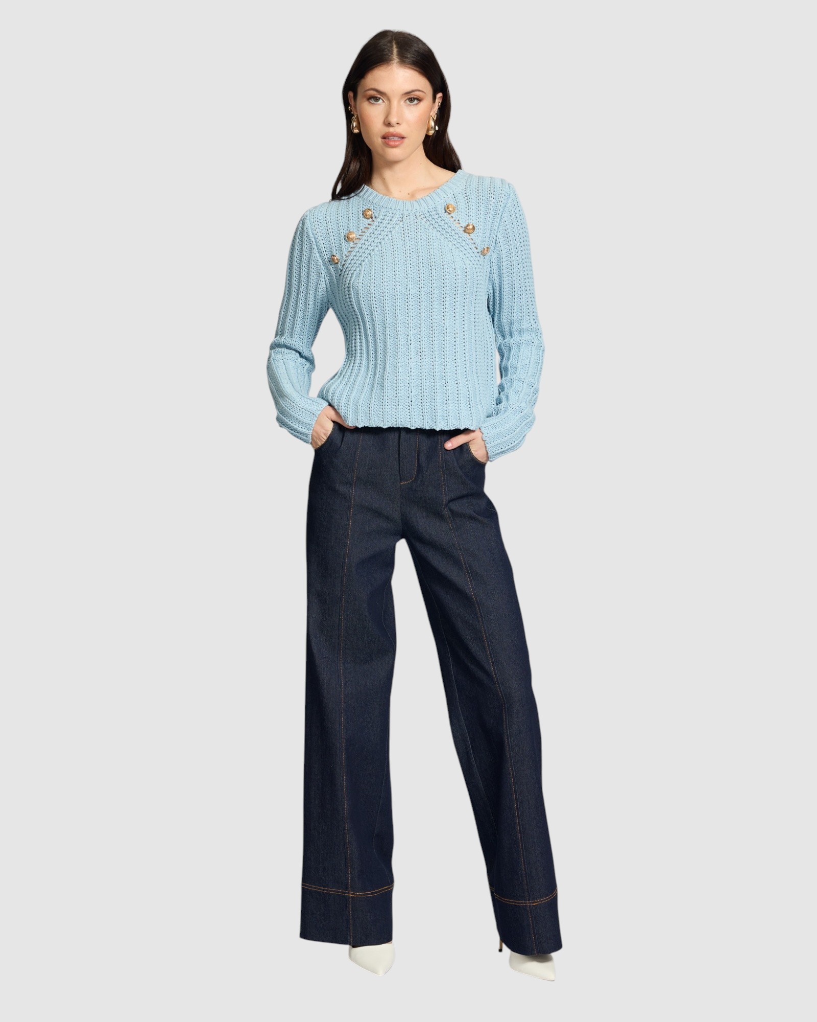 Biana Button Detail Jumper