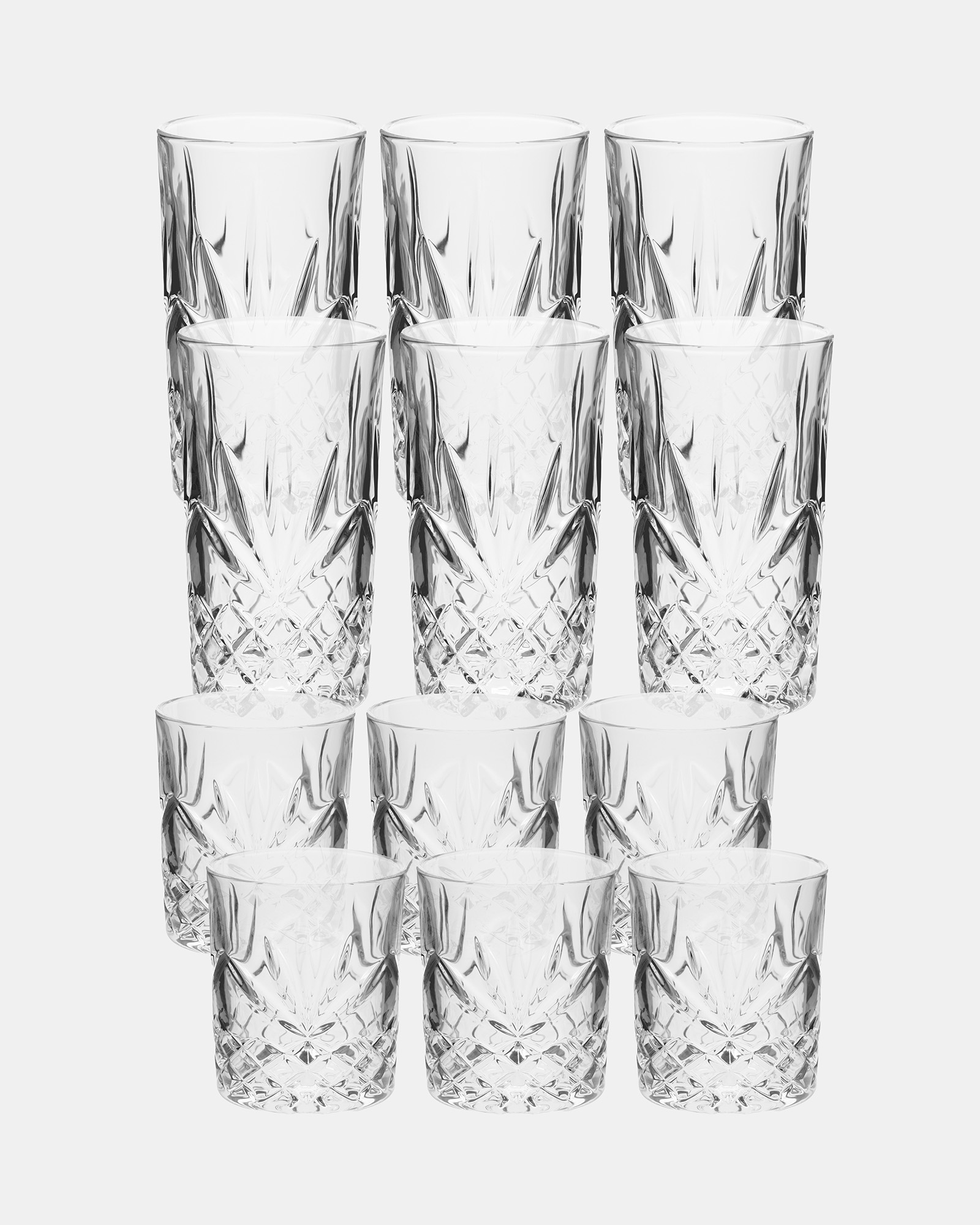 Jonnie Traditional 12-Piece Glass Set