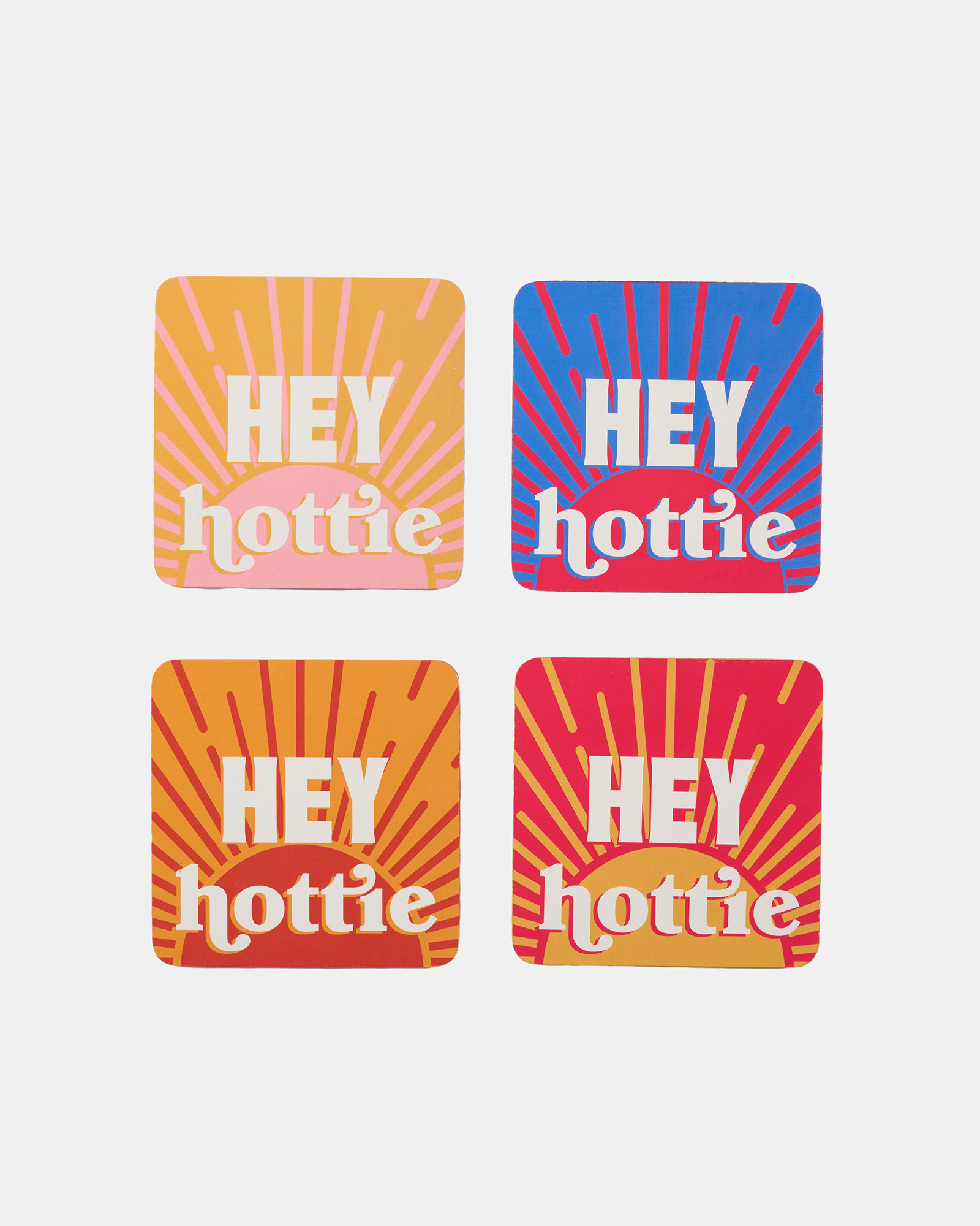 Sunnie Hey Hottie 4-Piece Coaster Set