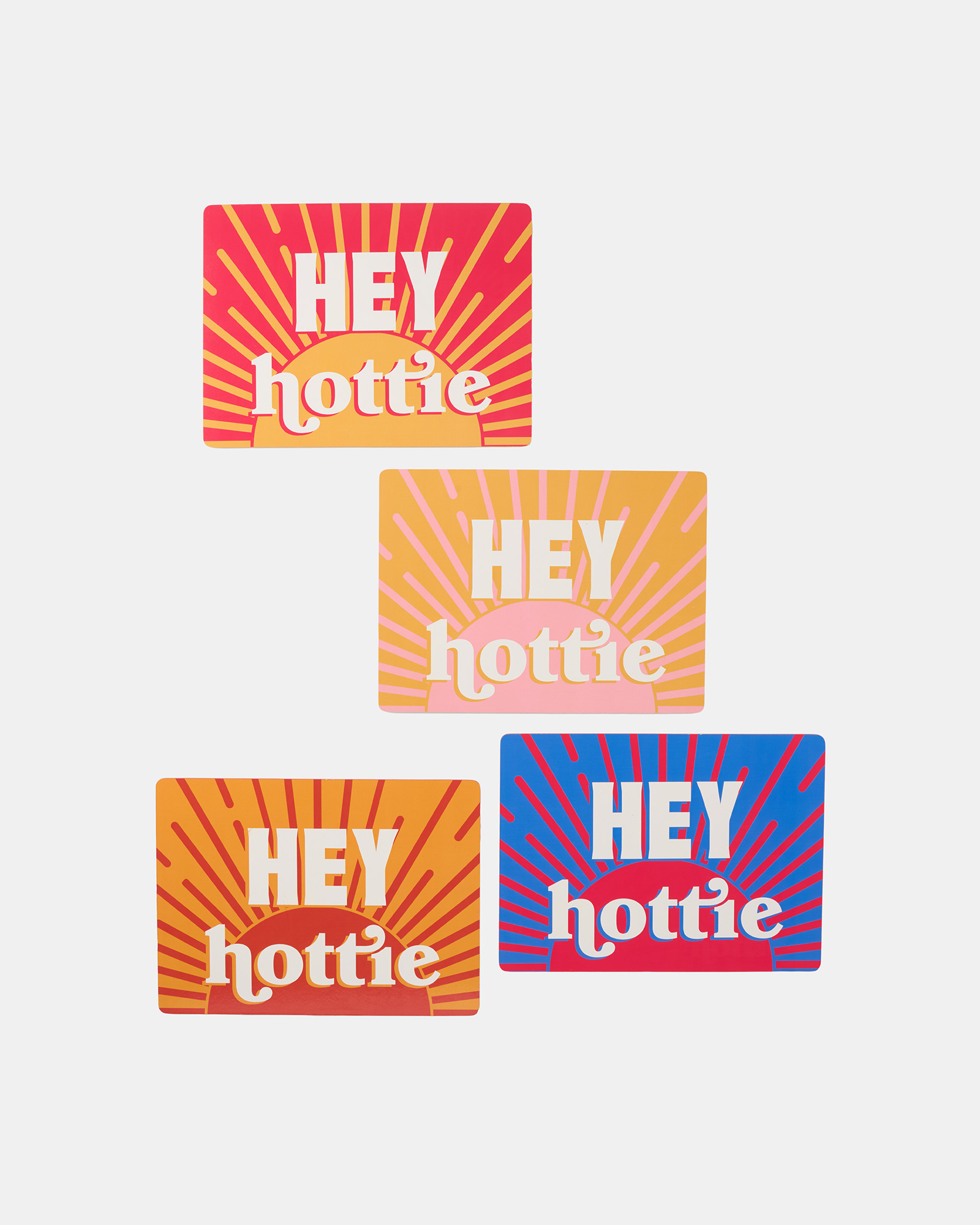 Sunnie Hey Hottie 4-Piece Placemat Set