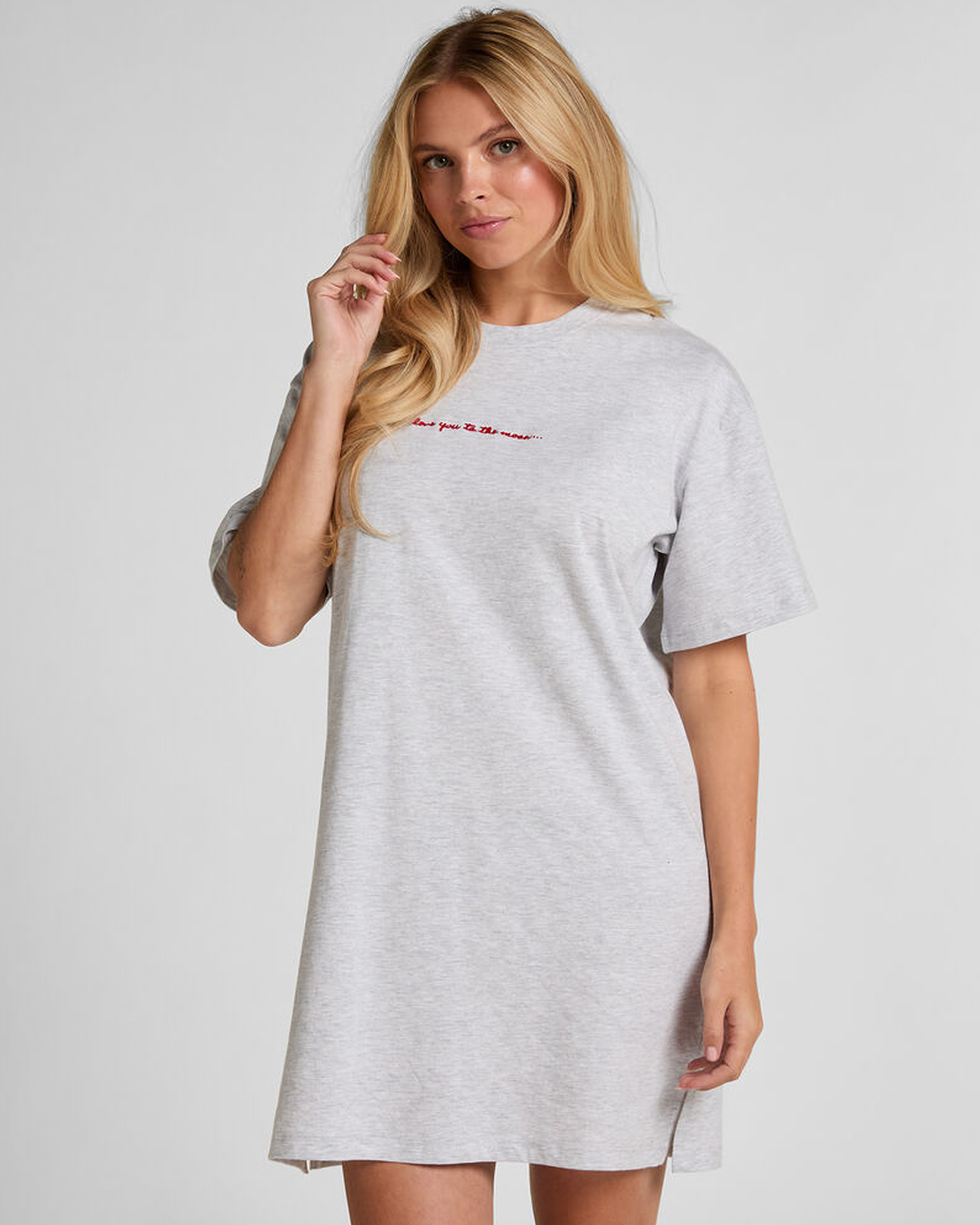 Boxy Cotton R-Neck Moon Nightie