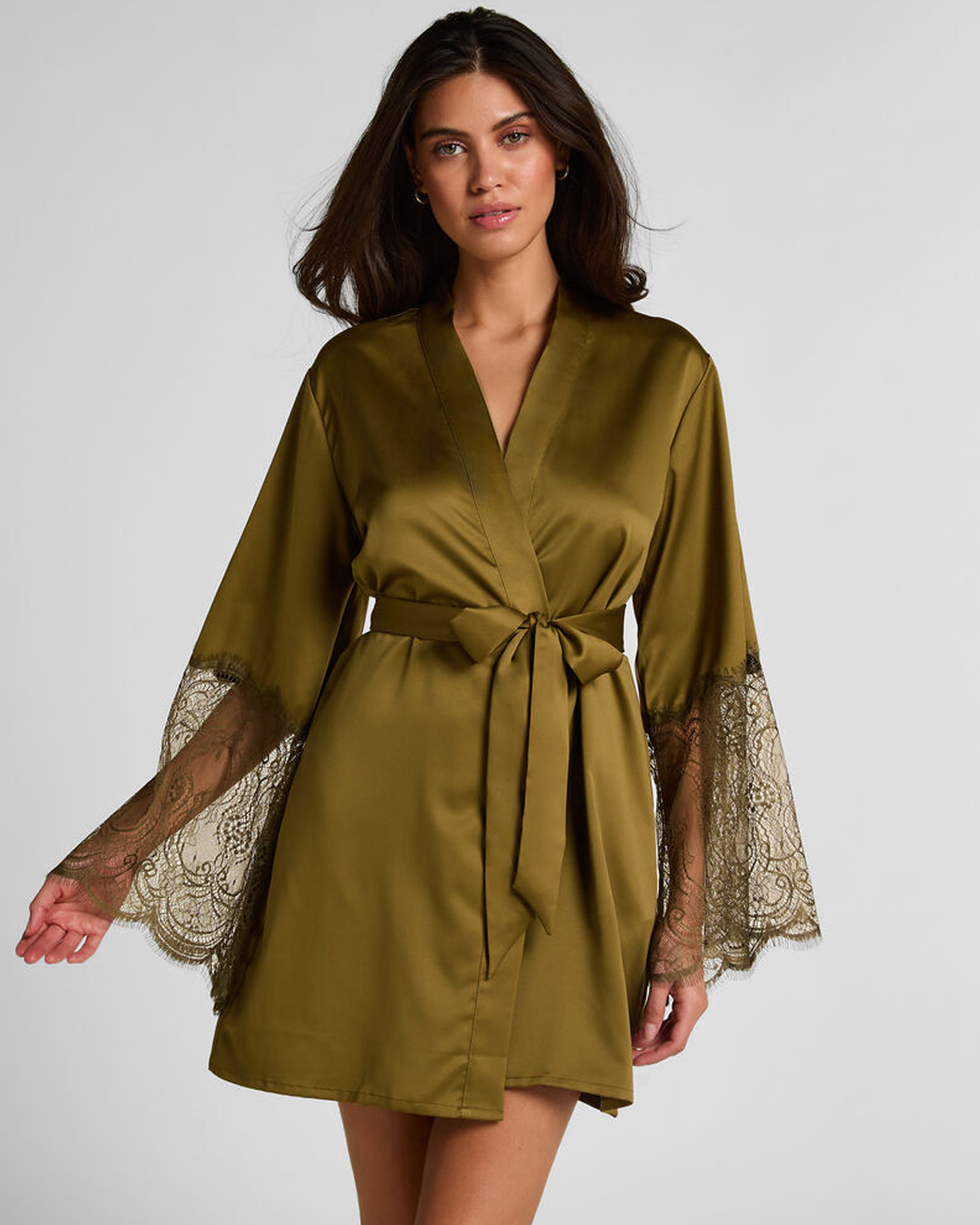 Satin Lace Kimono