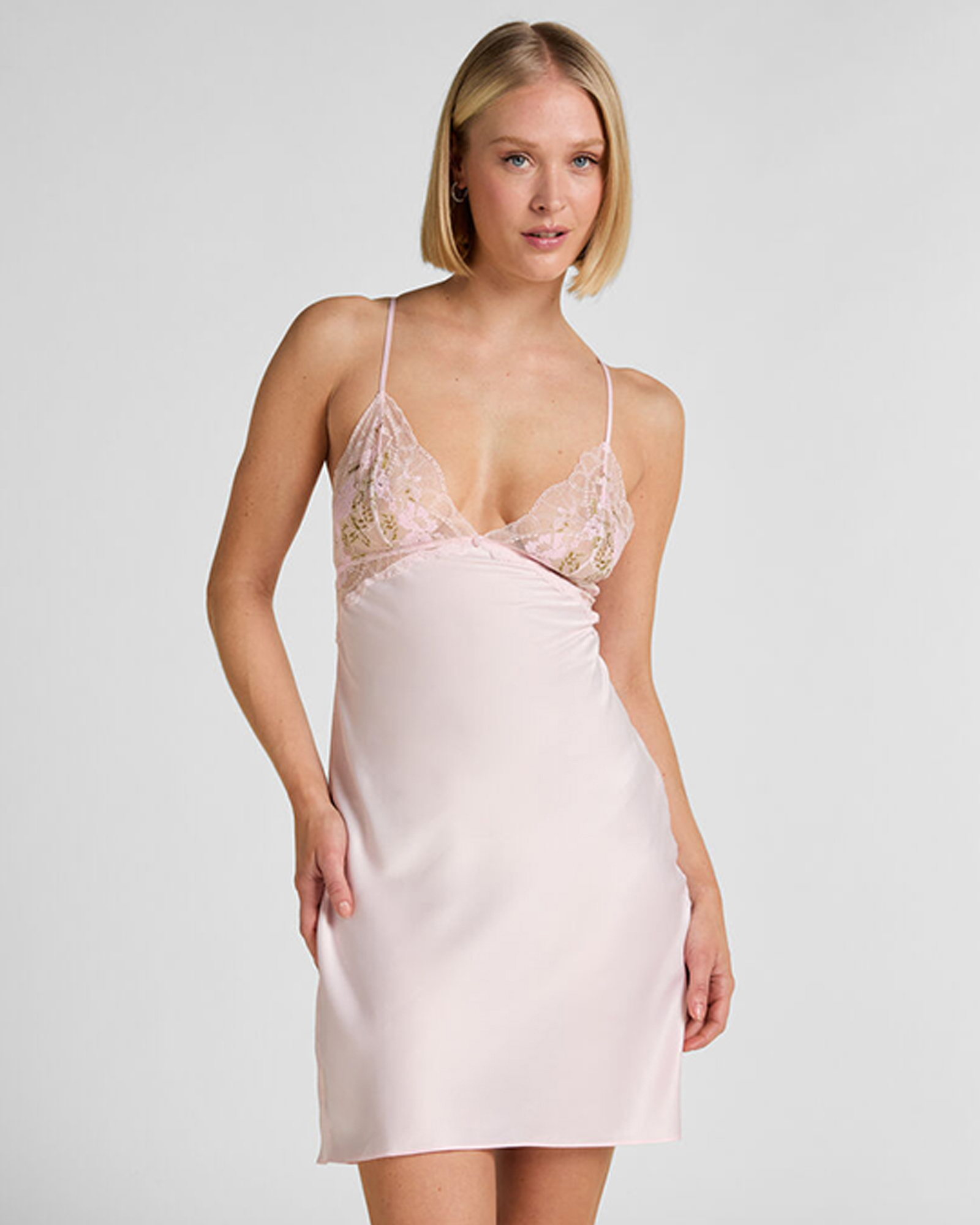 Miri Satin Lace Slipdress